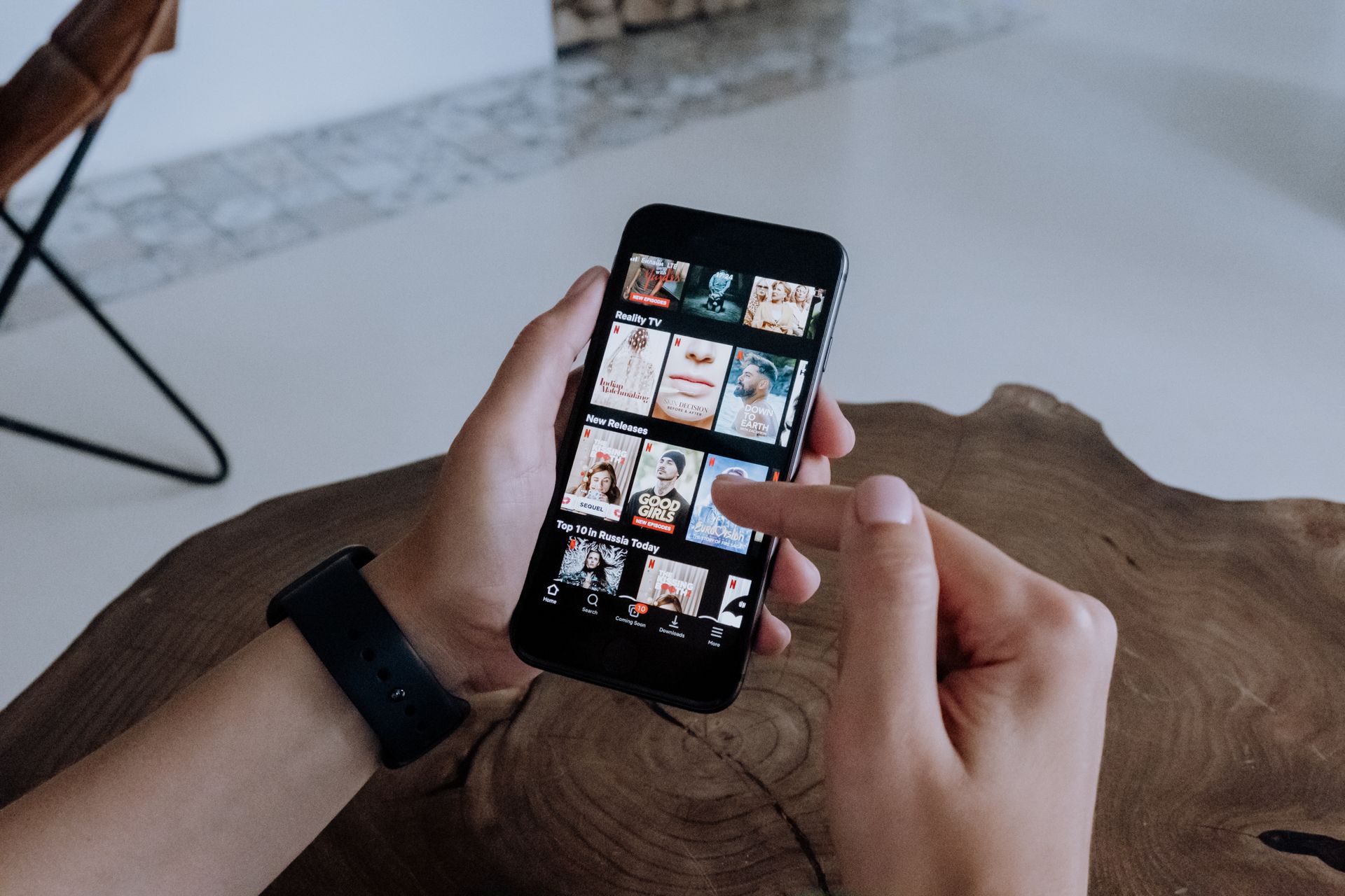 A mobile menu hiding content