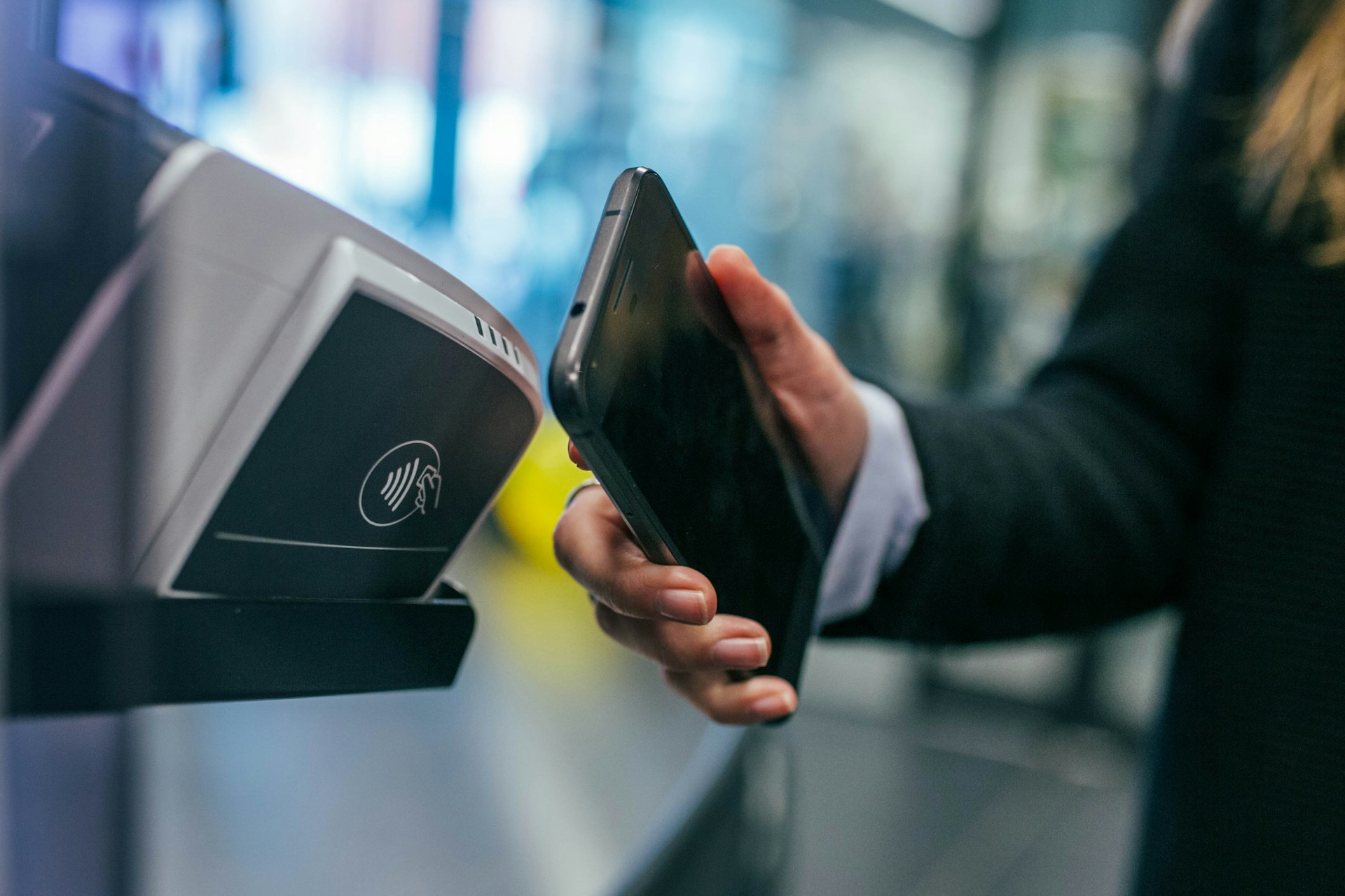 A bank transfer on a phone