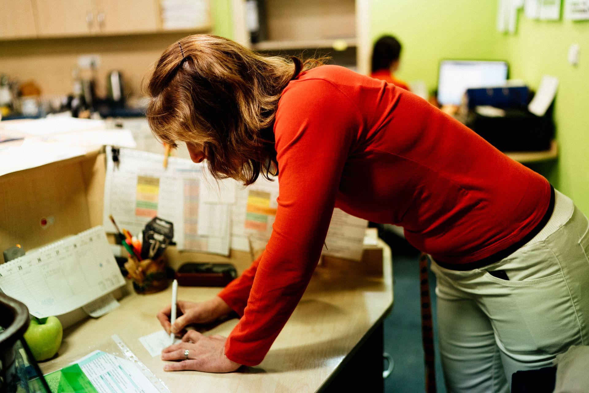 A regional manager at a desk