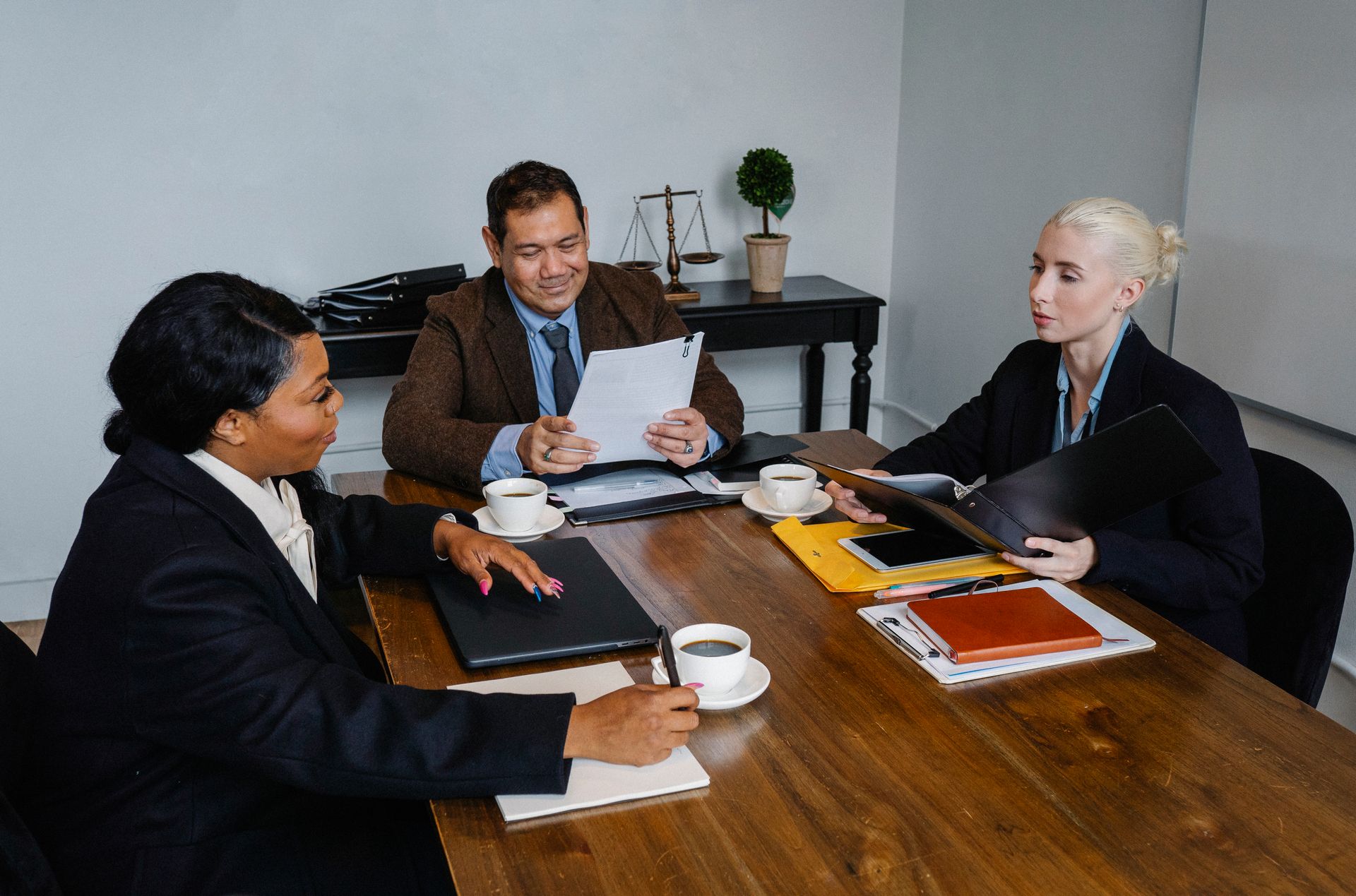 A team meeting