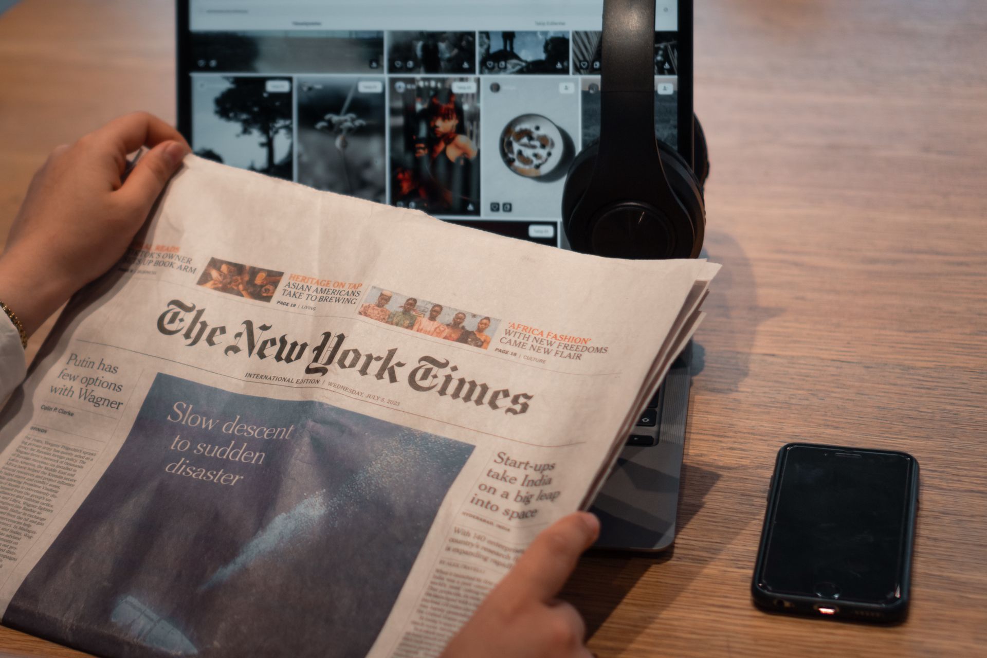 A news article citing a website