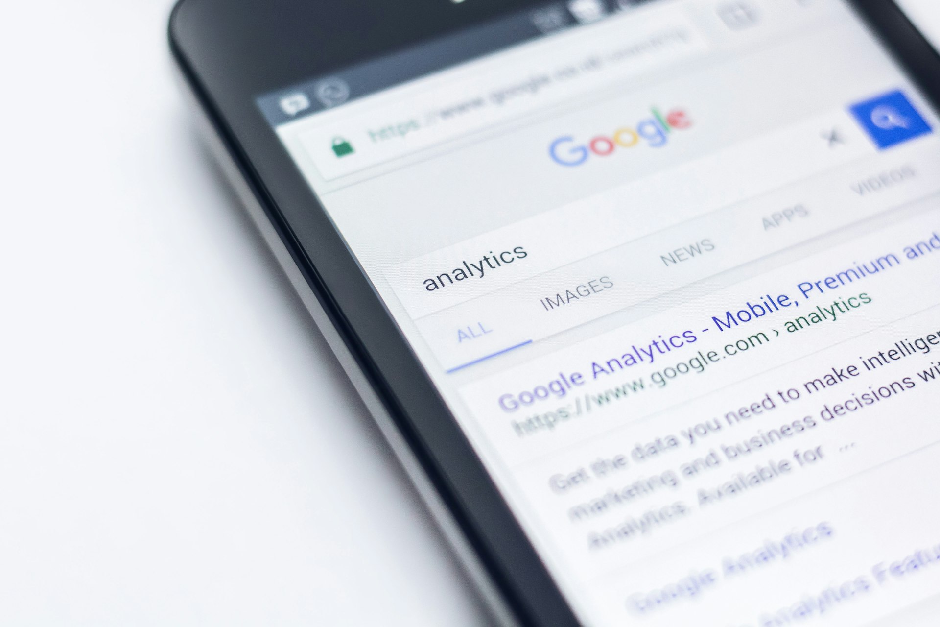 Paid search ads above organic results