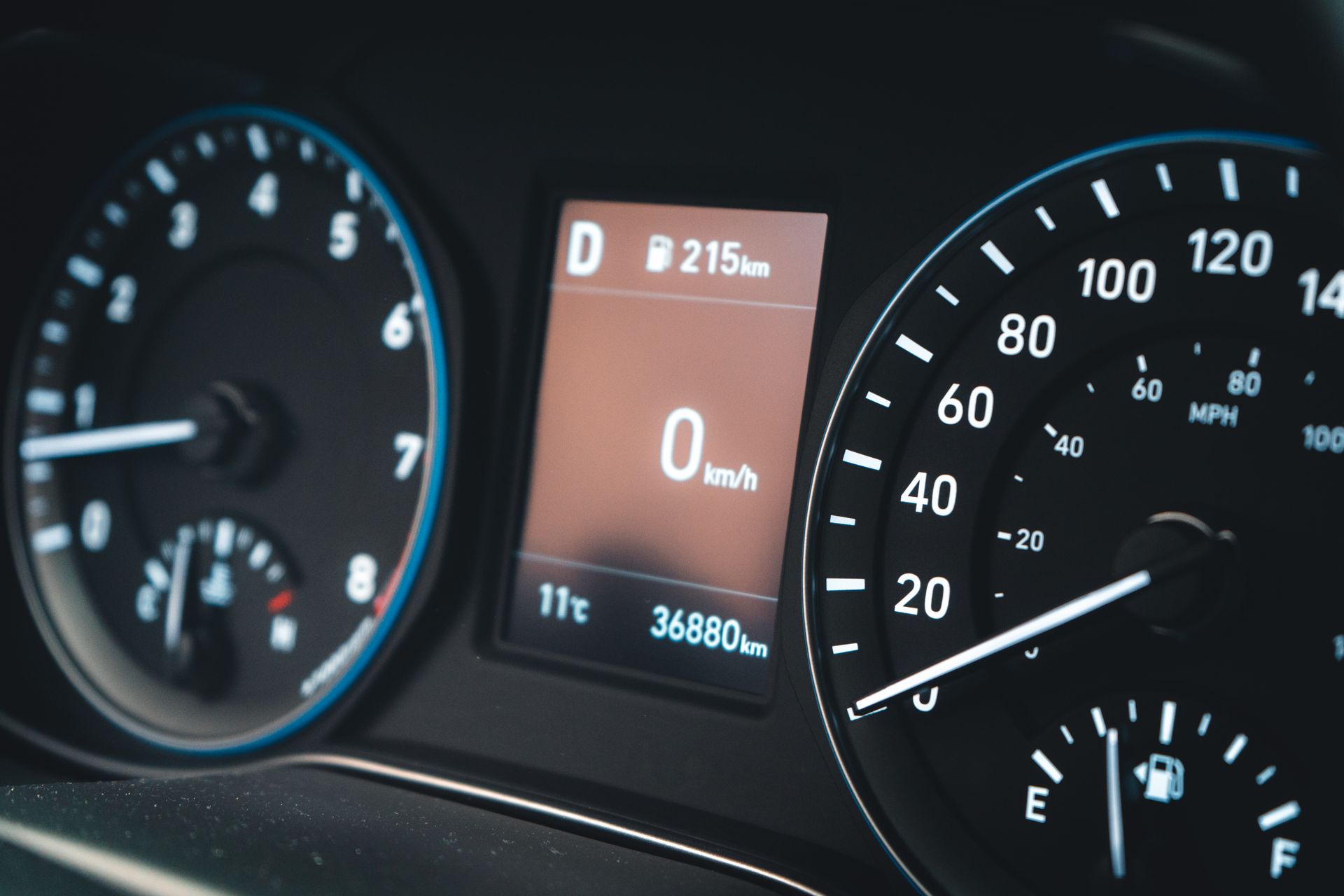 A gauge on a screen