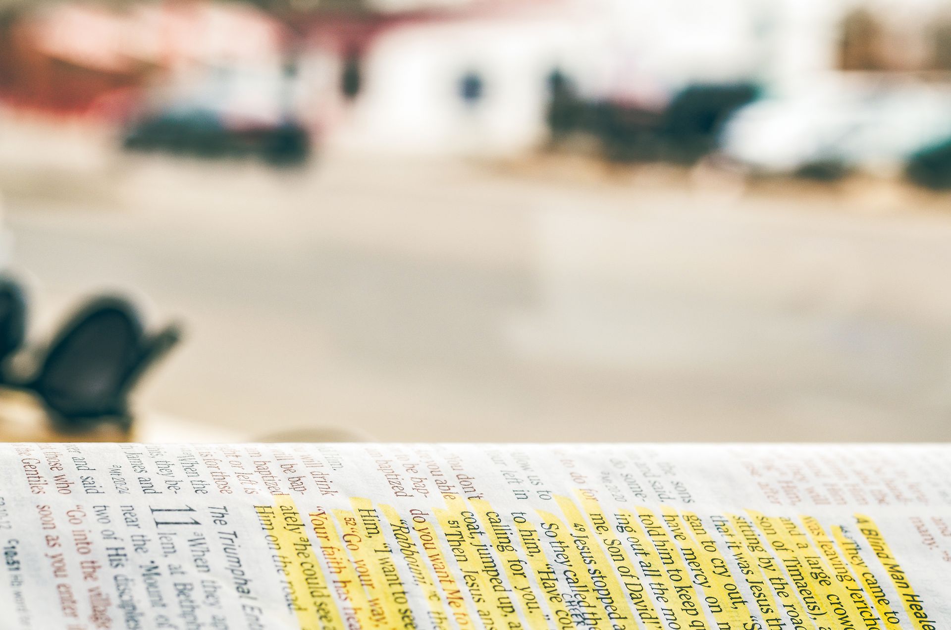 A highlighted web page printout
