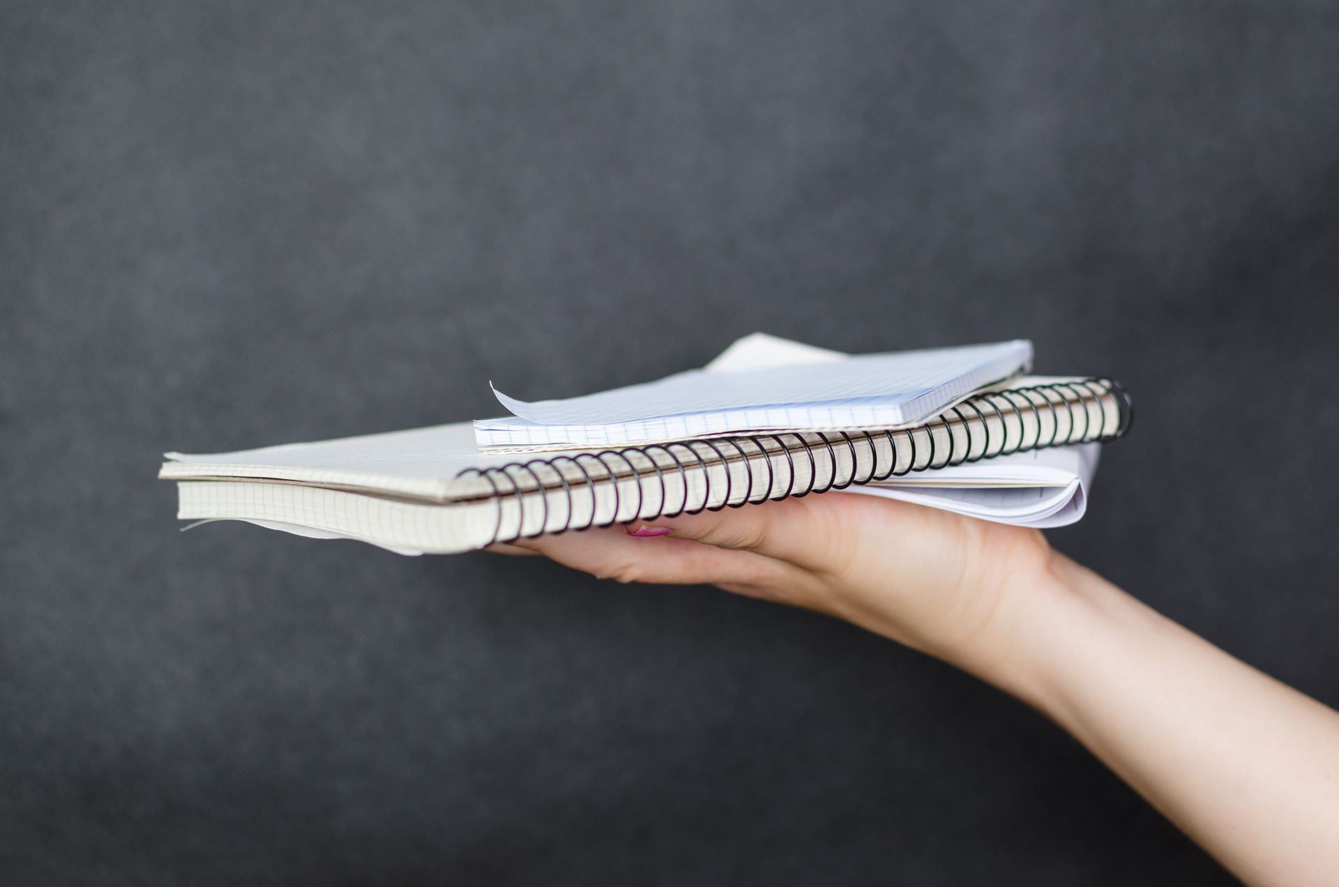 A notebook with notes