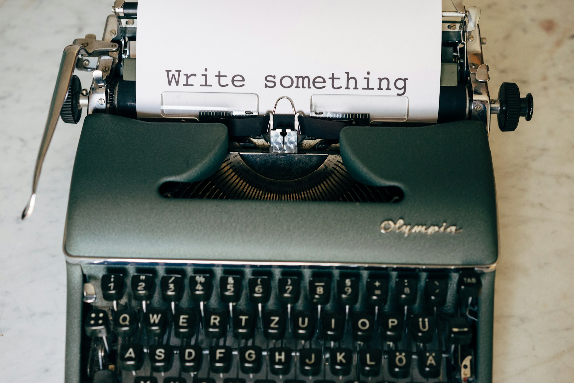 A writer answering a question concisely