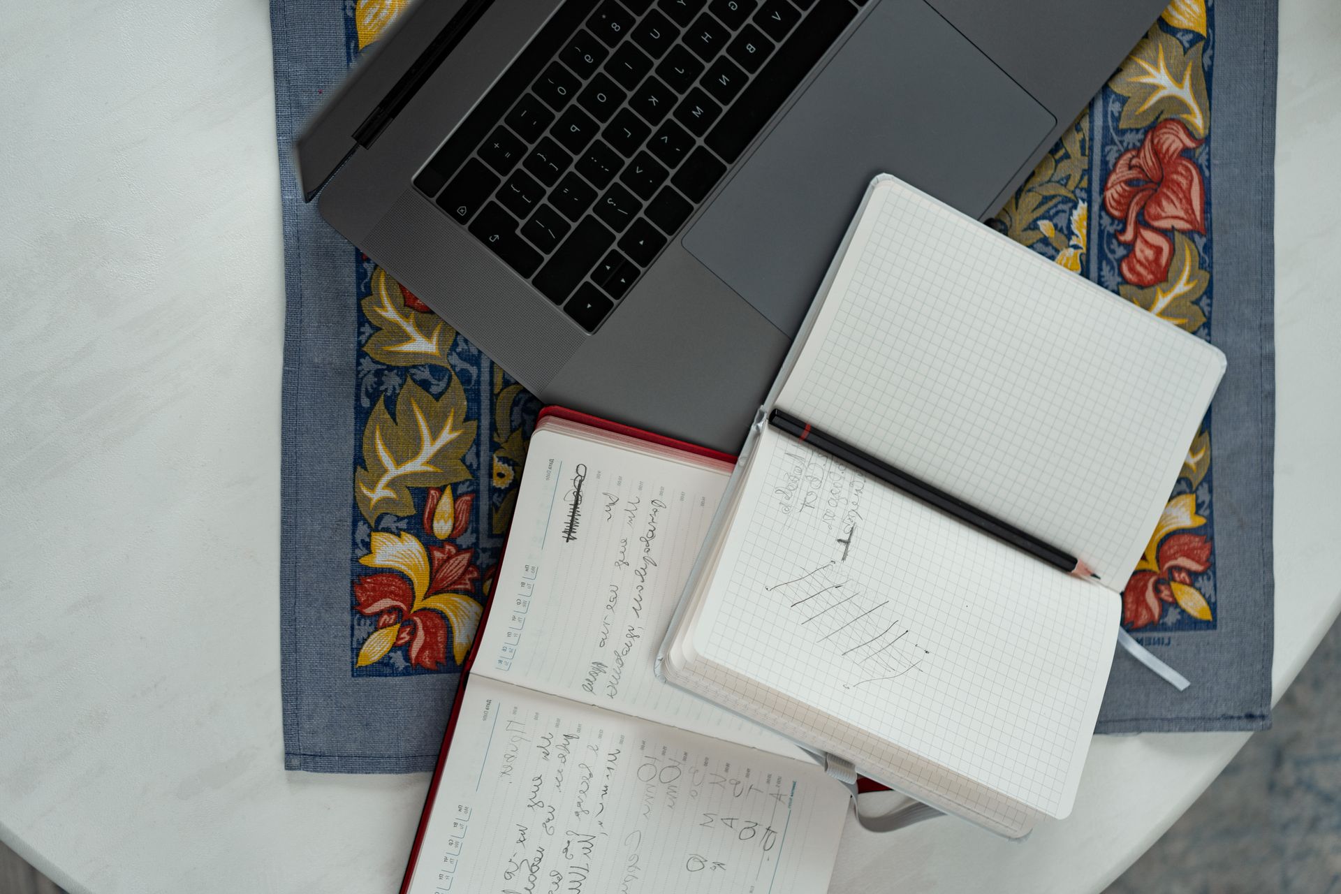 Notes in a notebook