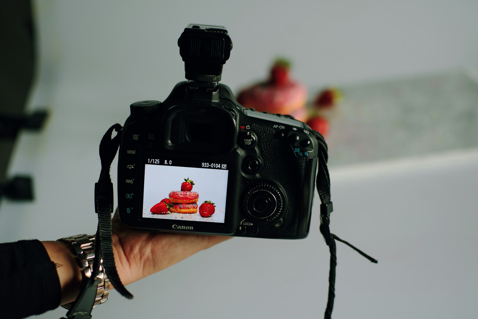 A food photographer at work