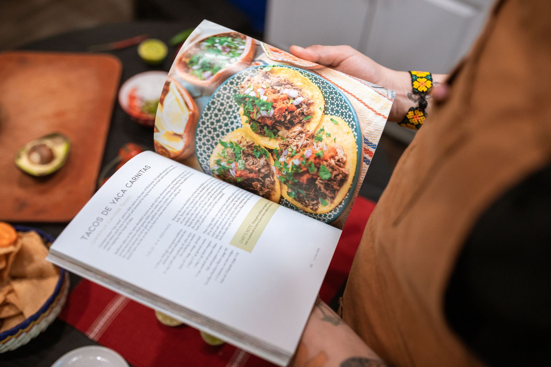 An open recipe book
