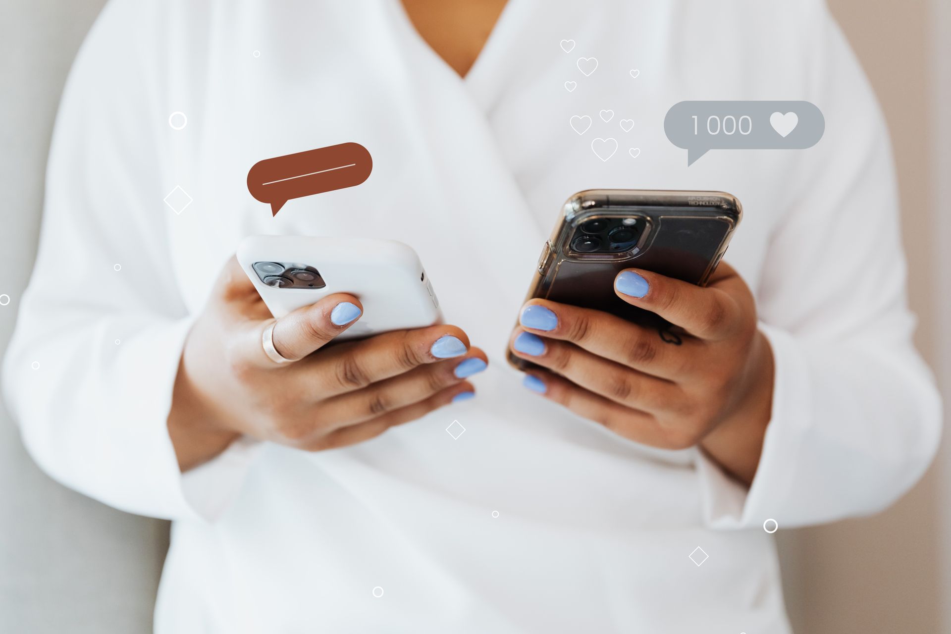 Product recommendation comments on a phone