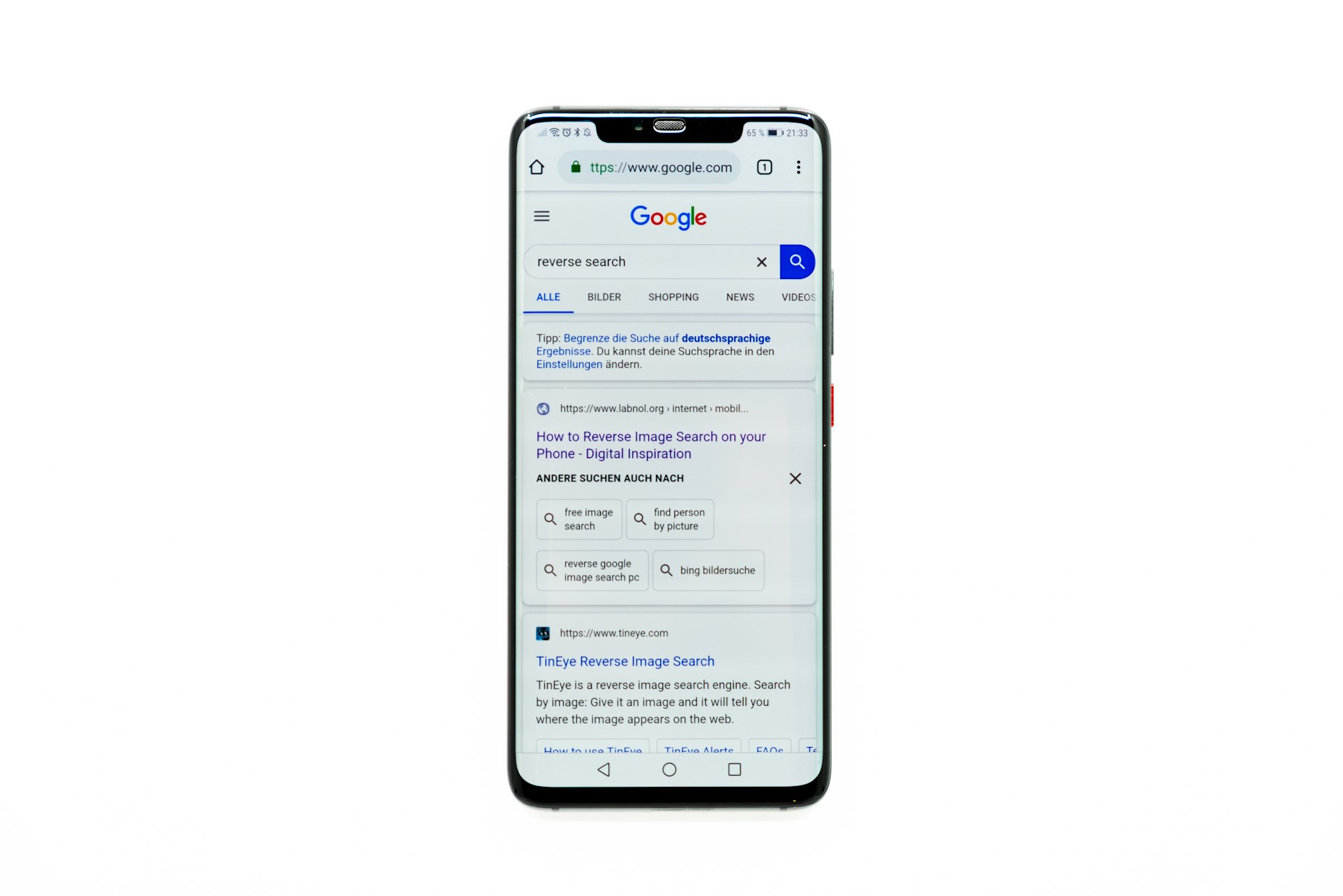 A search operator query typed into a search box