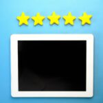 A five-star rating on a screen