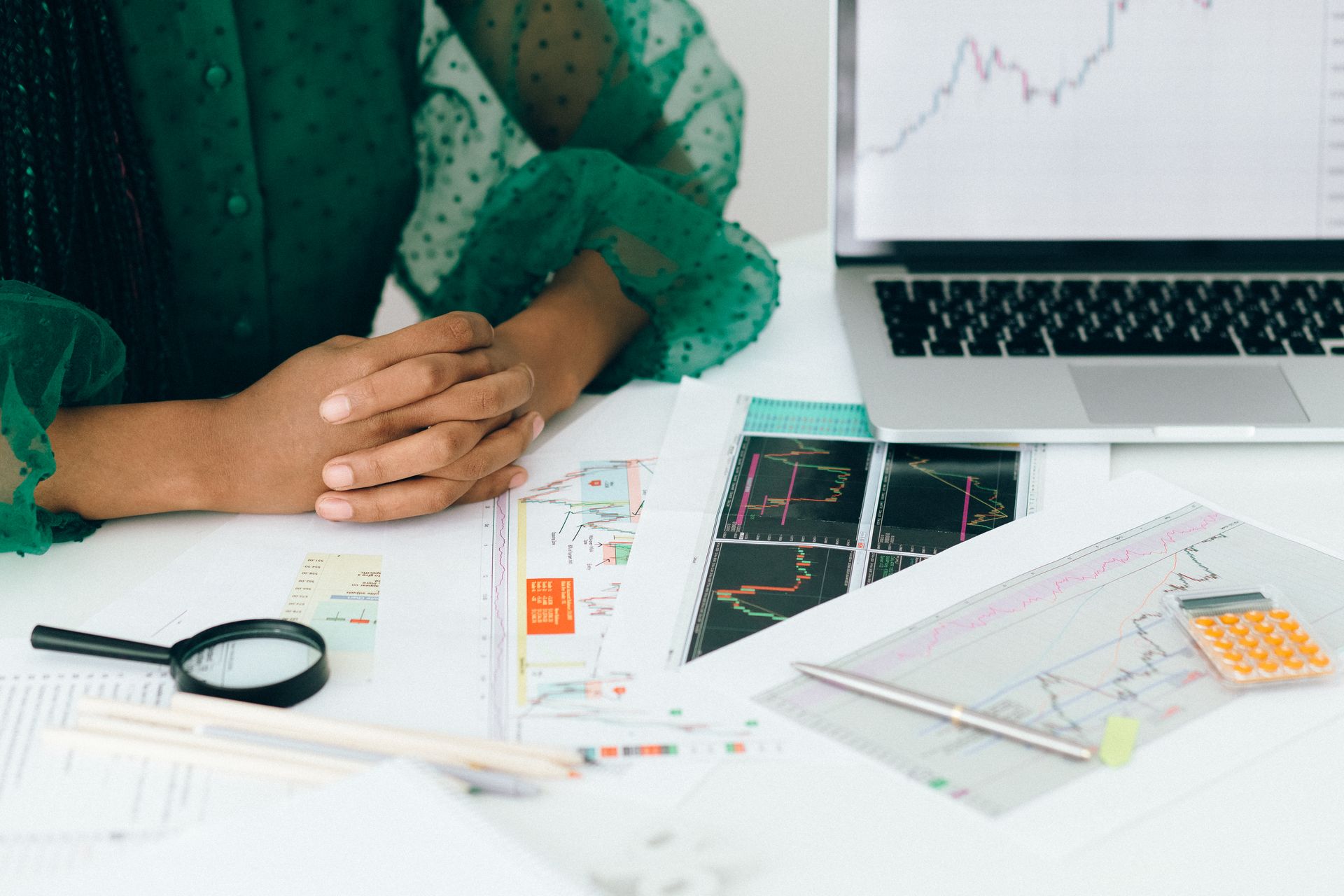 A publisher reviewing earnings