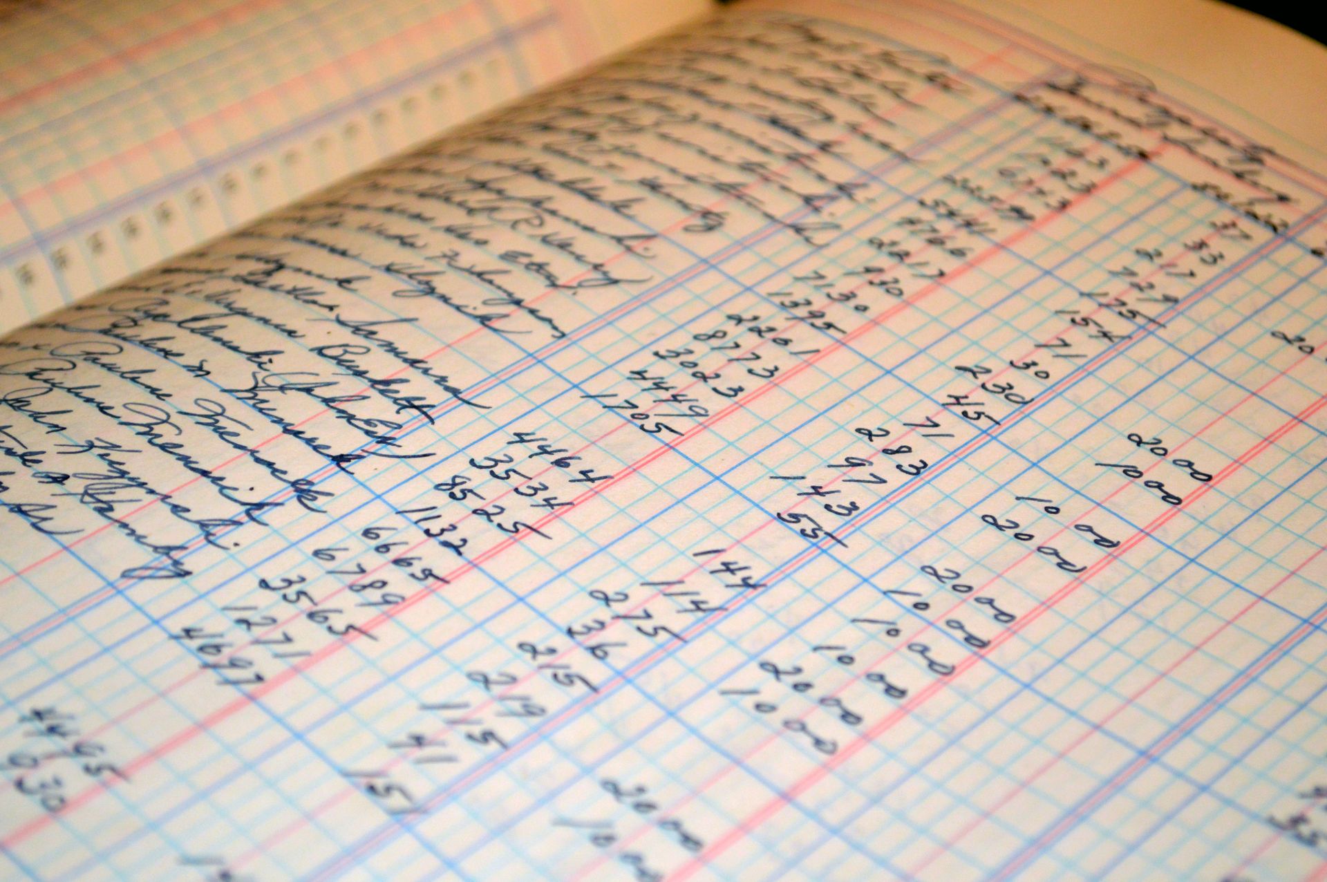 An accountant with a ledger