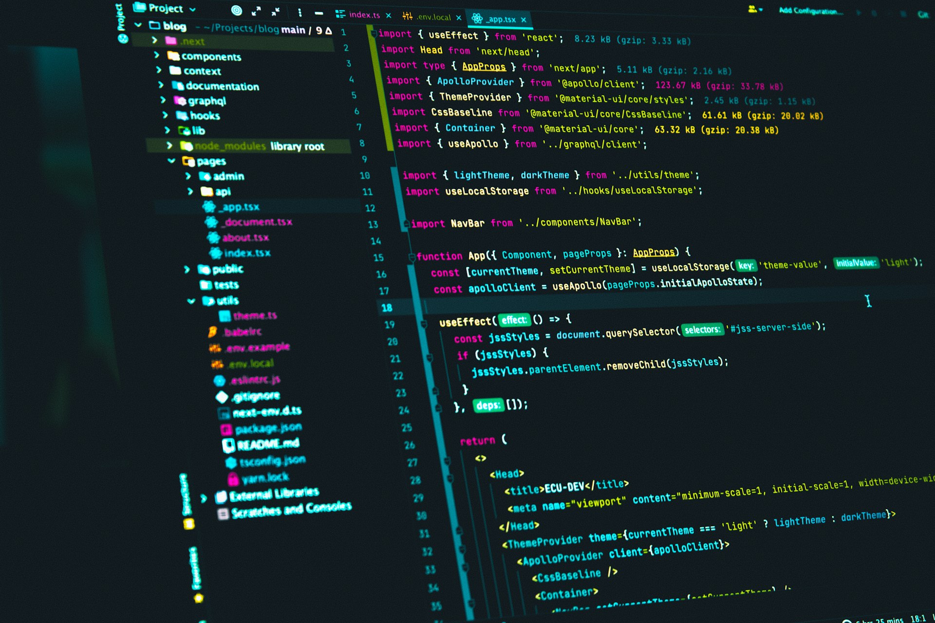 Code on a laptop screen