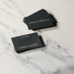 Business cards on a desk