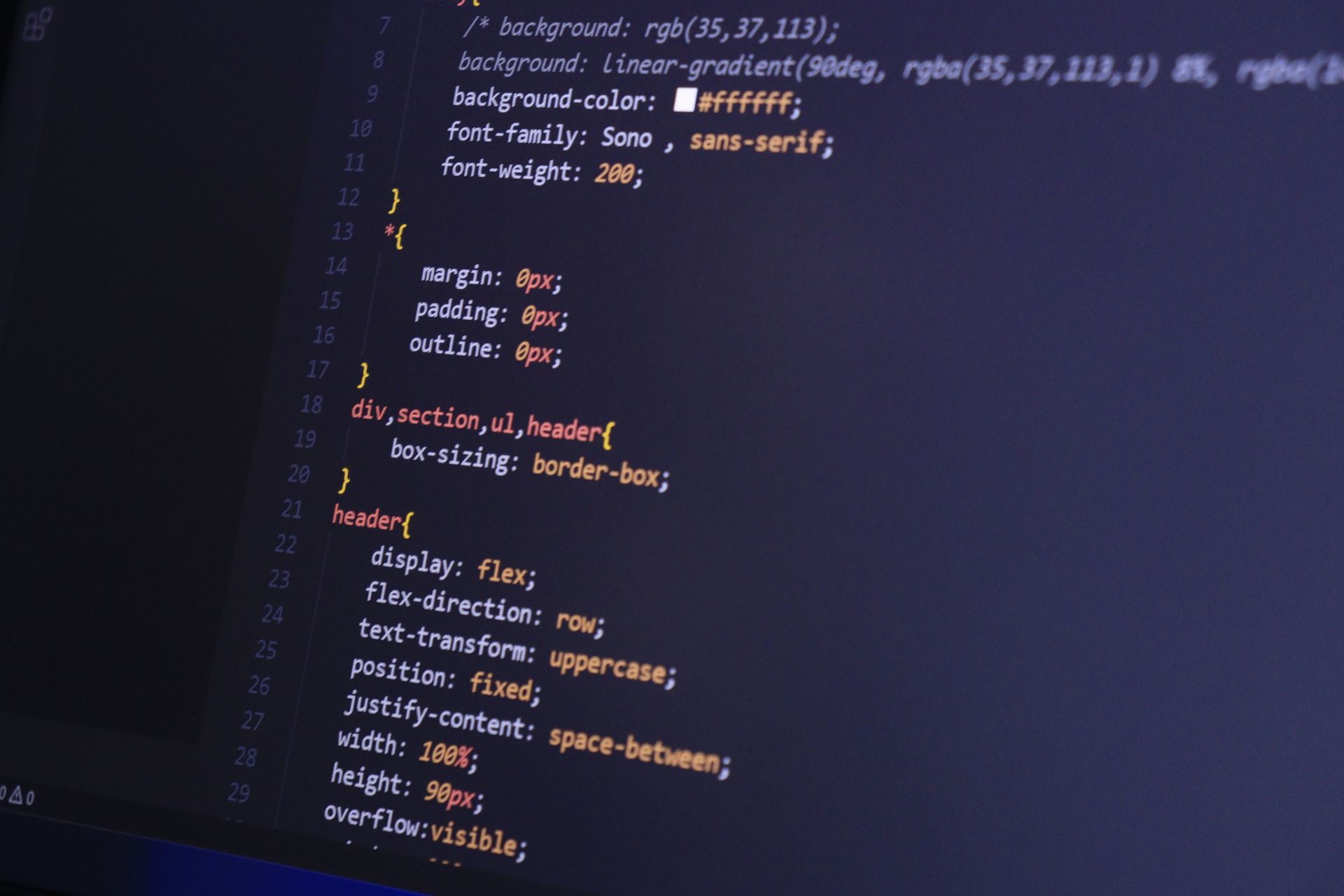 A developer adding markup to a template