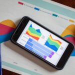 A performance chart with impressions falling and clicks flat