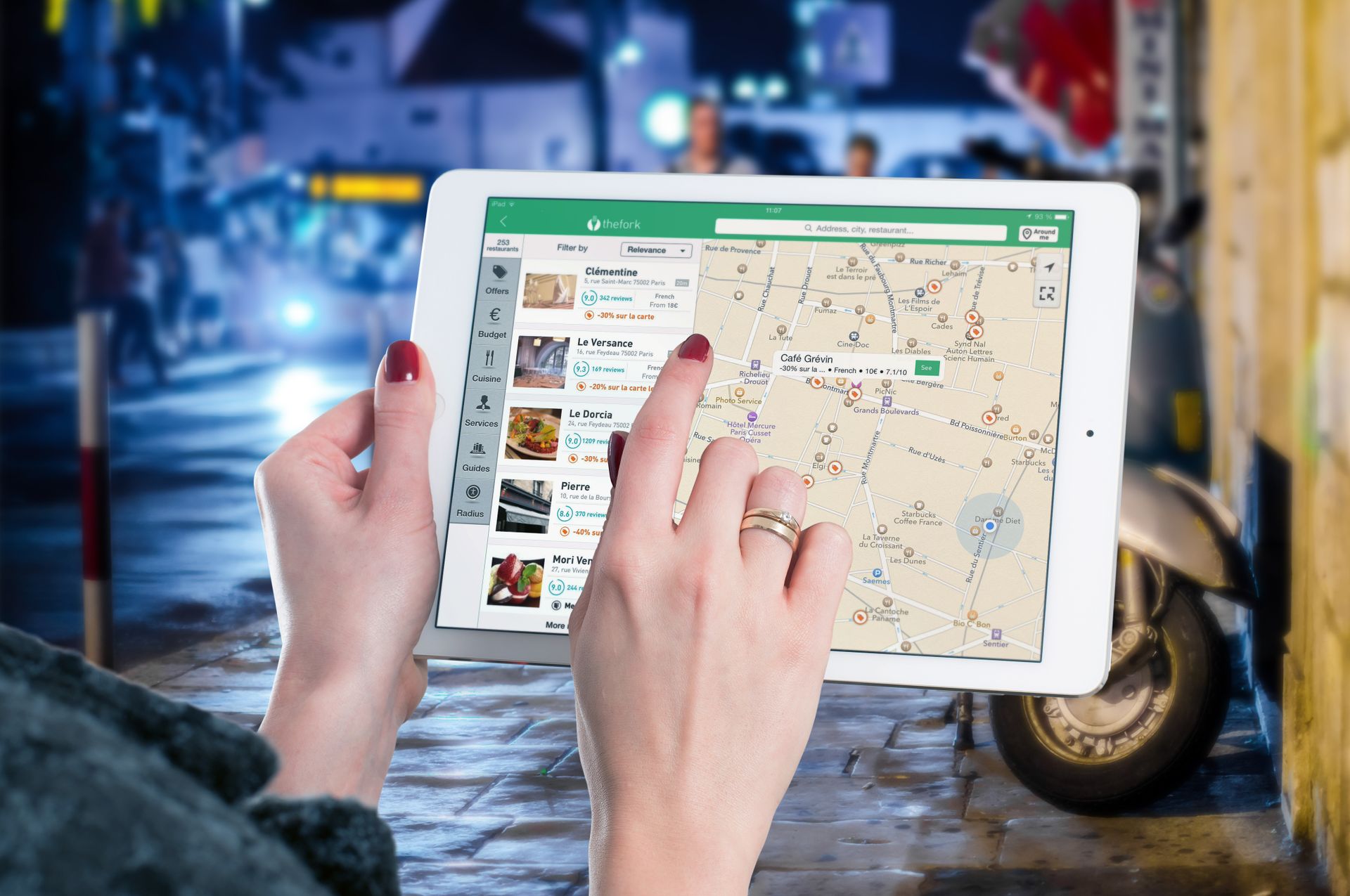 Map results for a near-me search