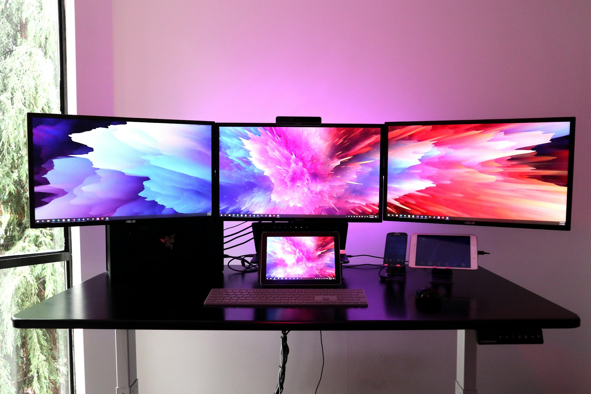 Two screens side by side