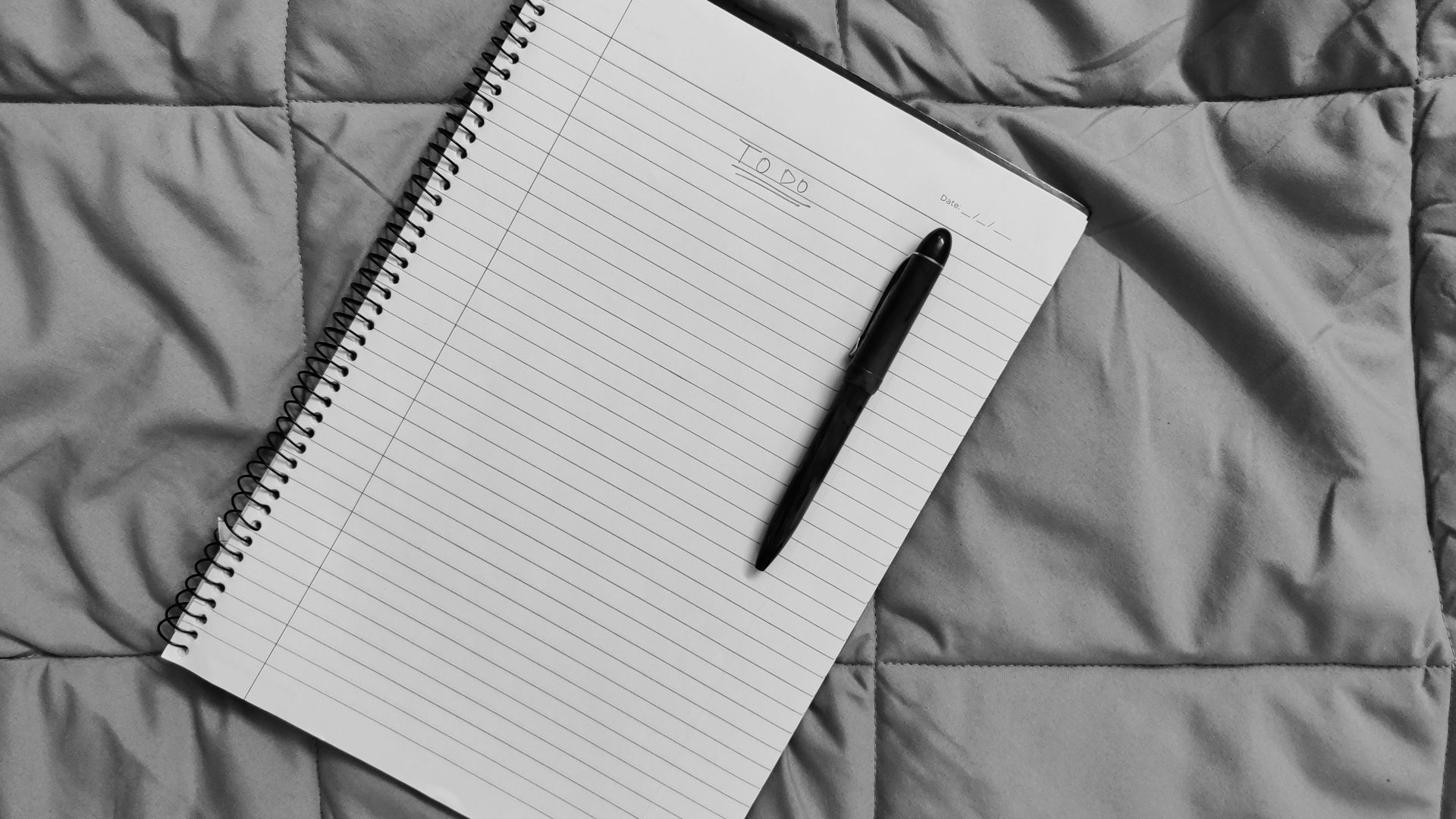 A checklist with a pen