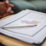 A report with charts on a desk