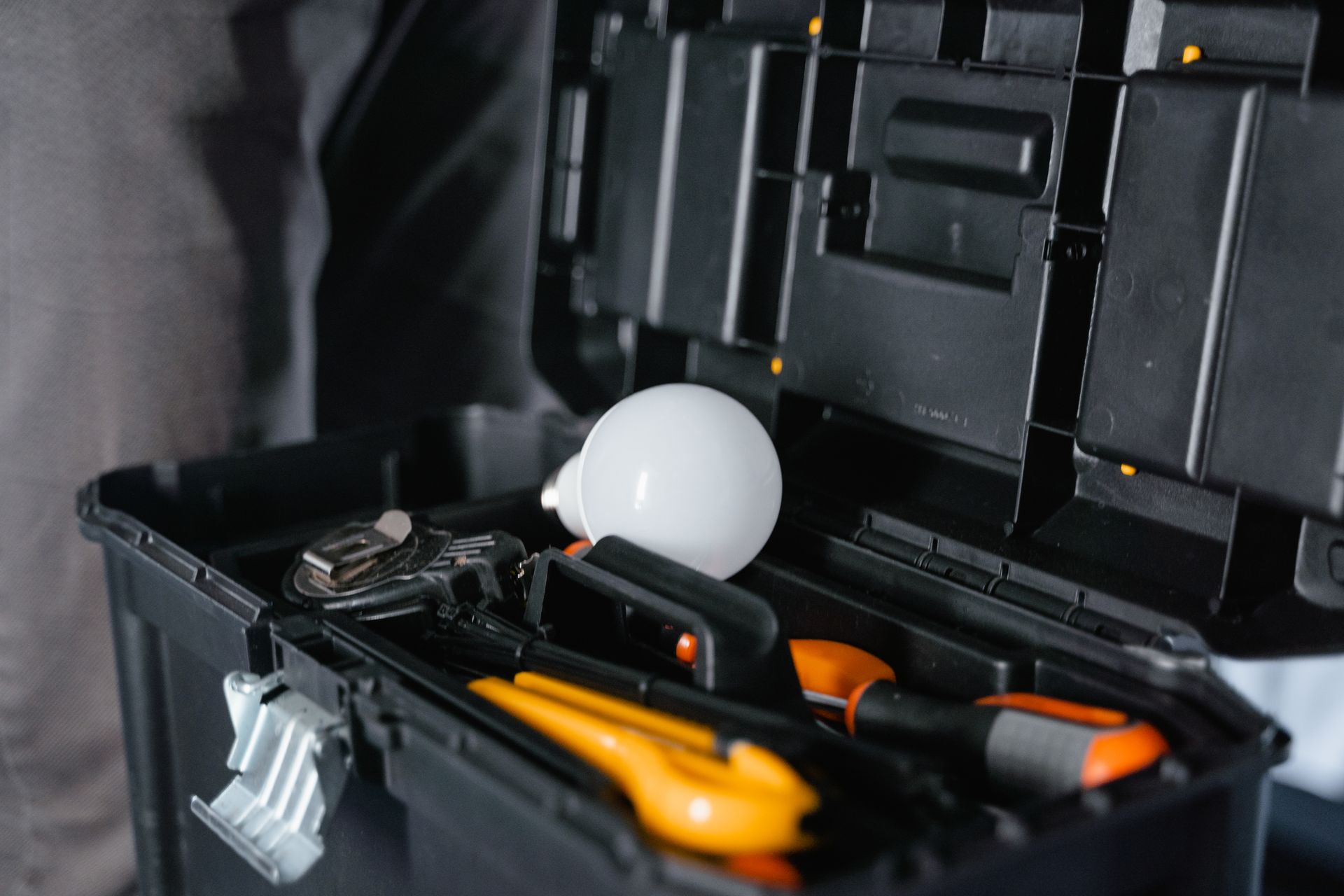 A toolbox with tools