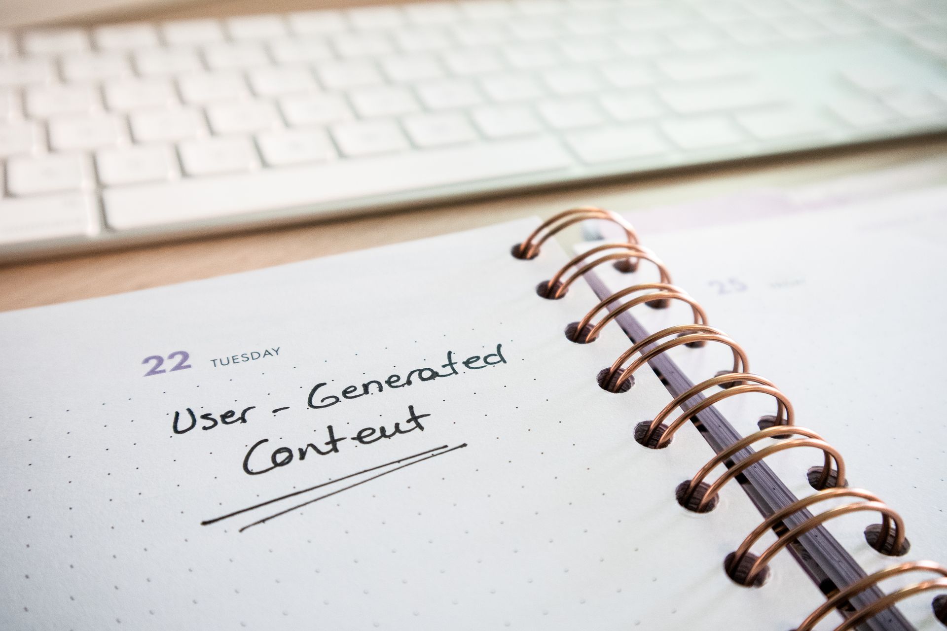 A content calendar