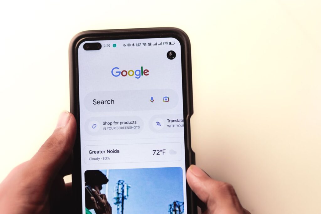 A conversational AI search result on a phone