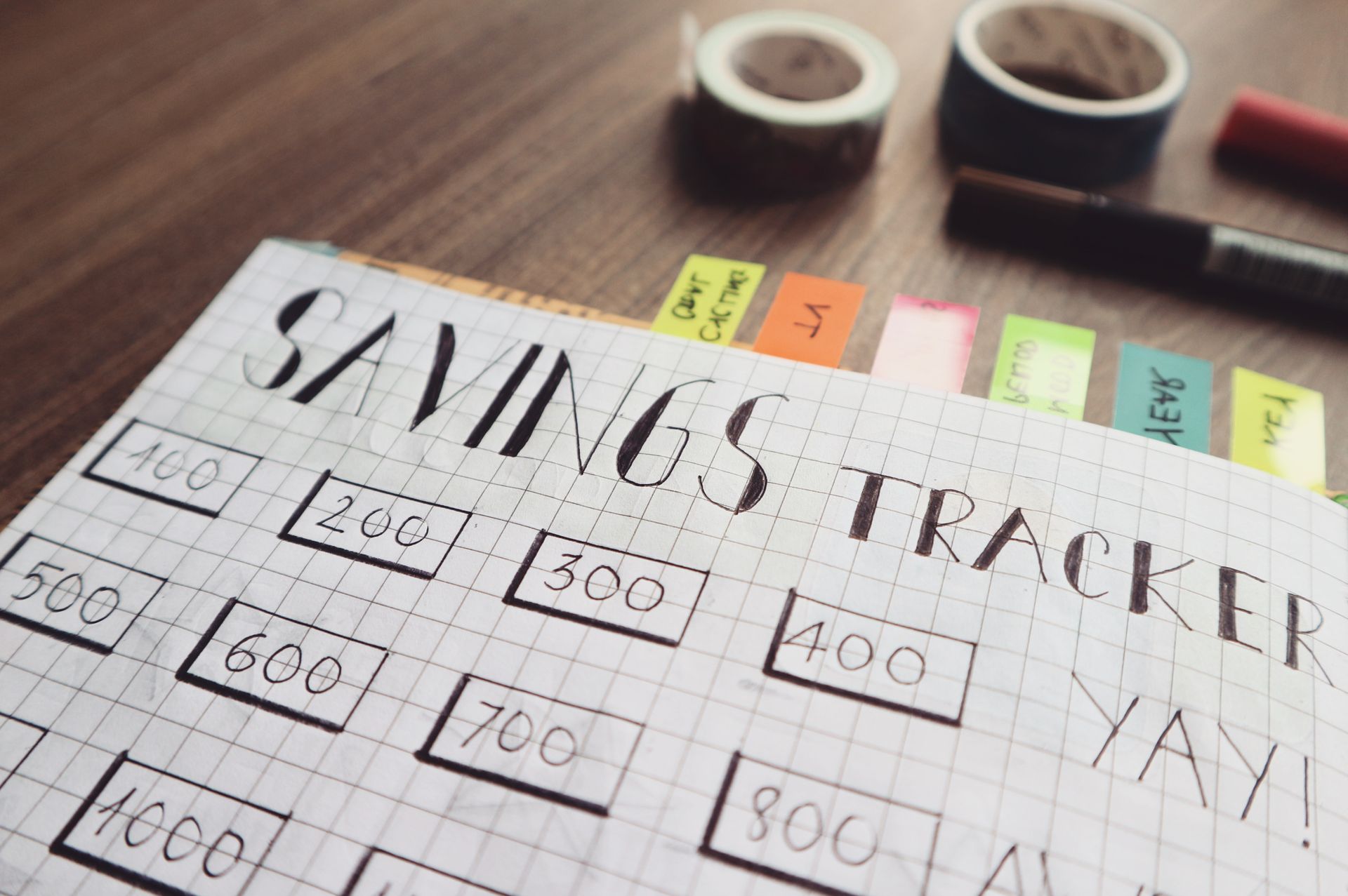 A goal-tracking spreadsheet