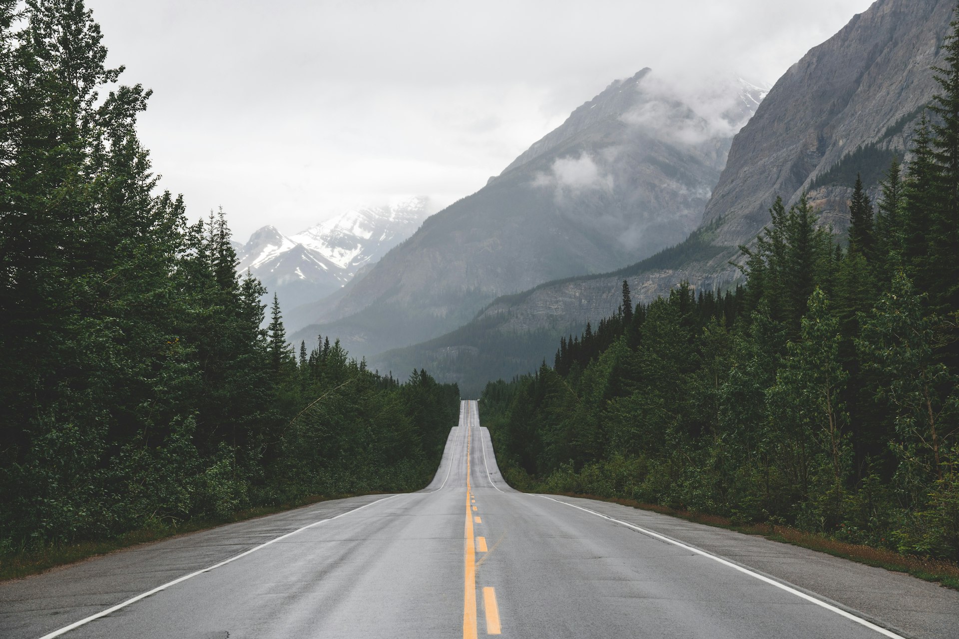 A road through mountains