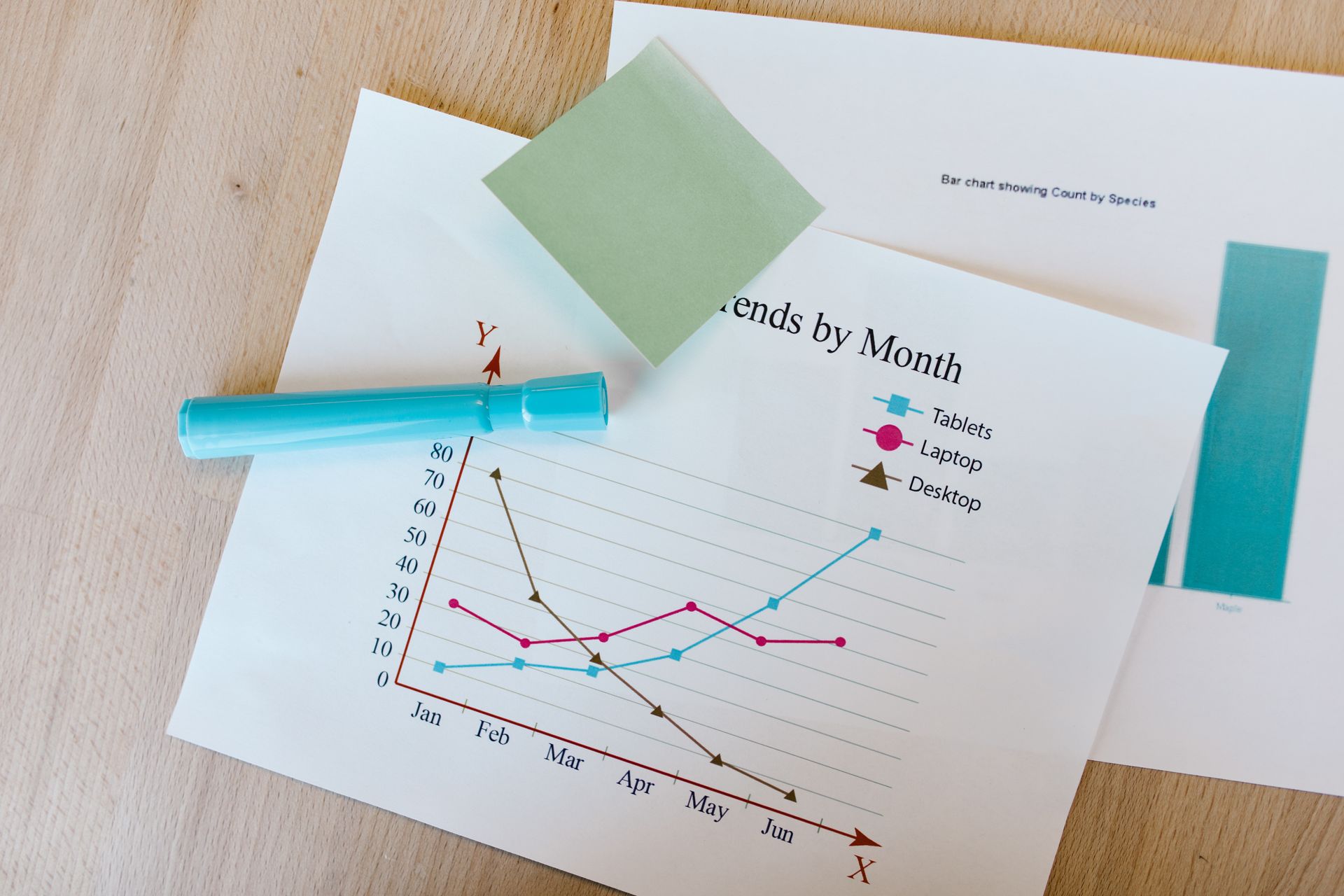 An organic traffic growth chart