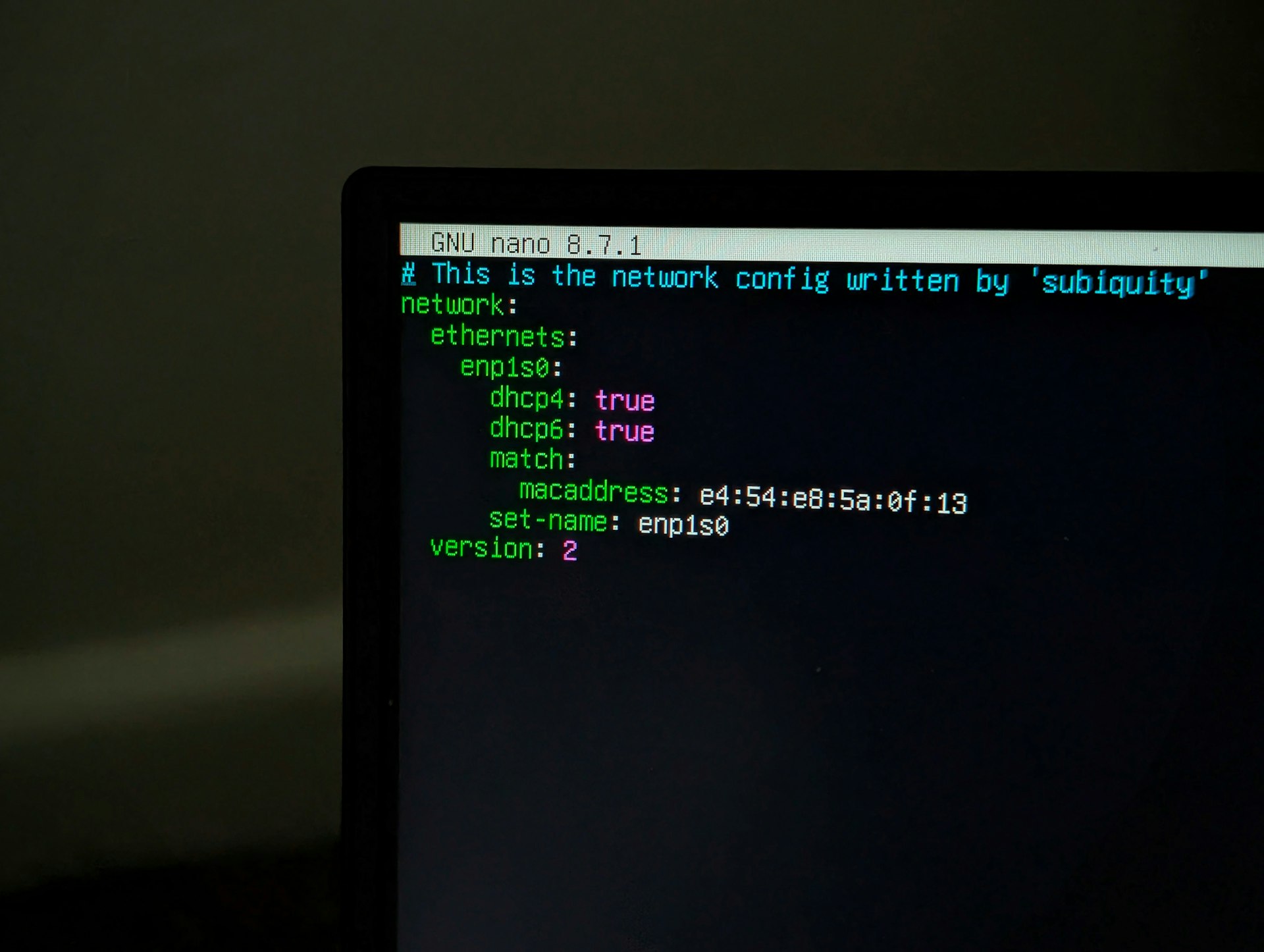A heading structure in a document editor