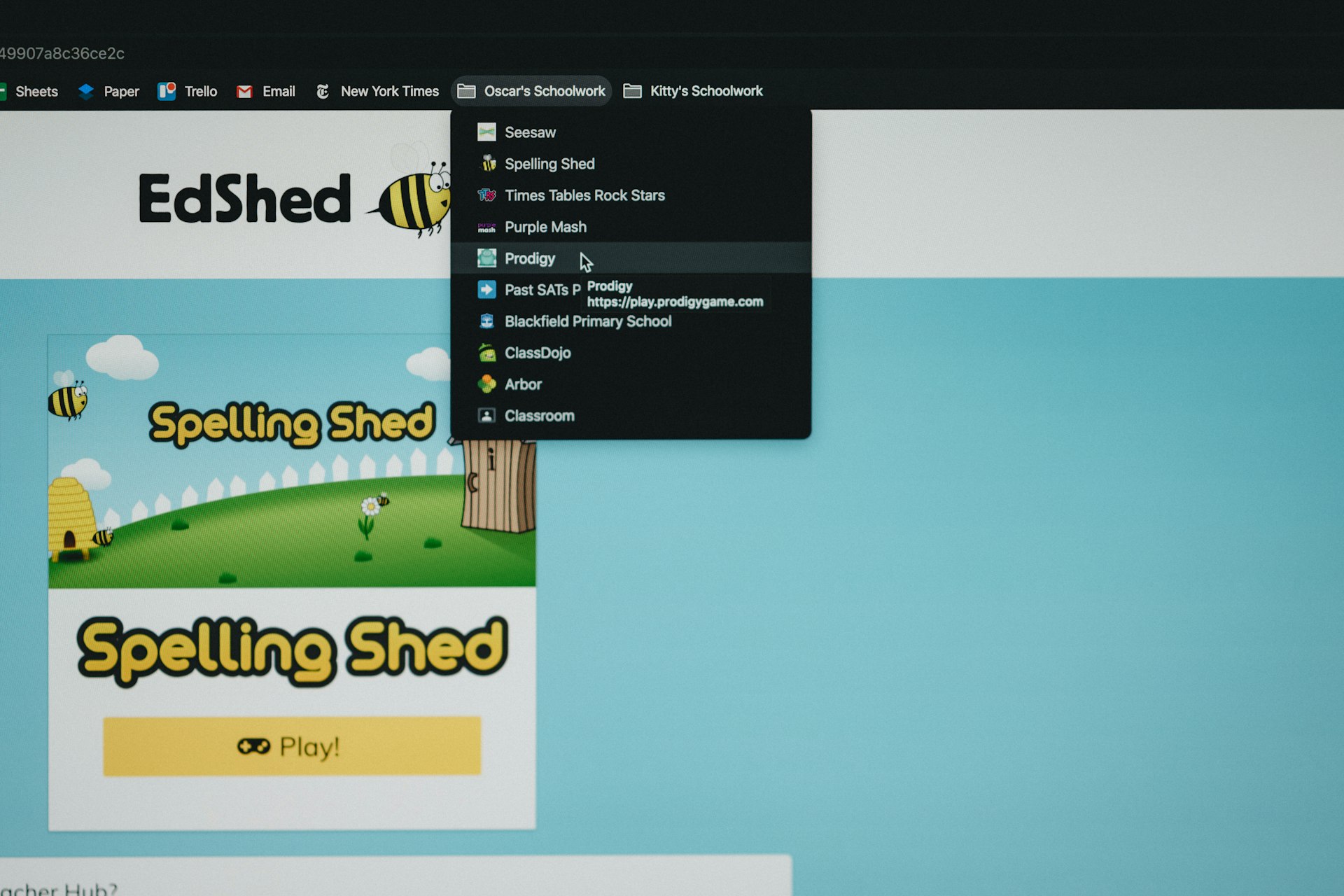 A fully rendered page in a browser
