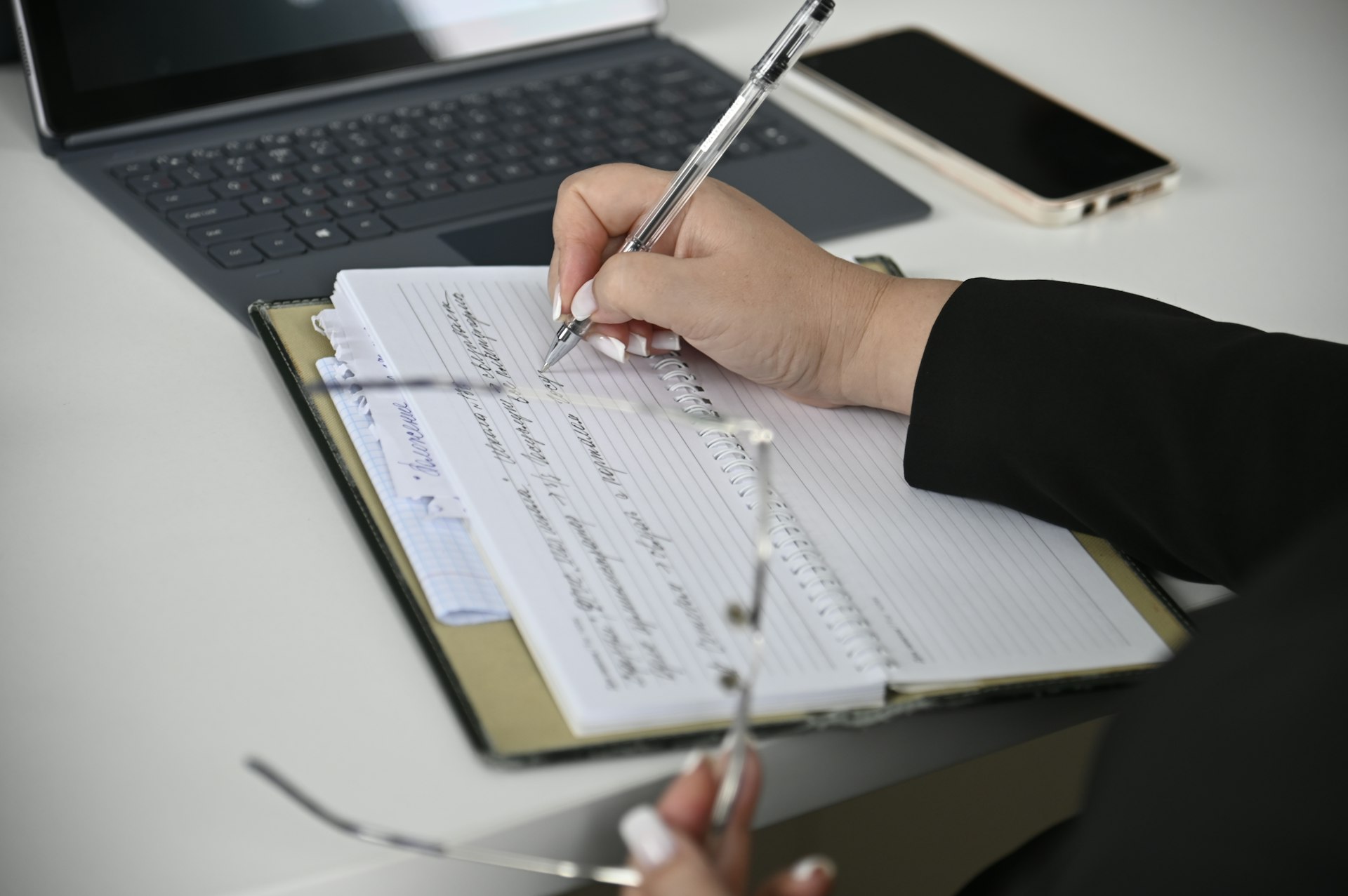 An auditor with a clipboard