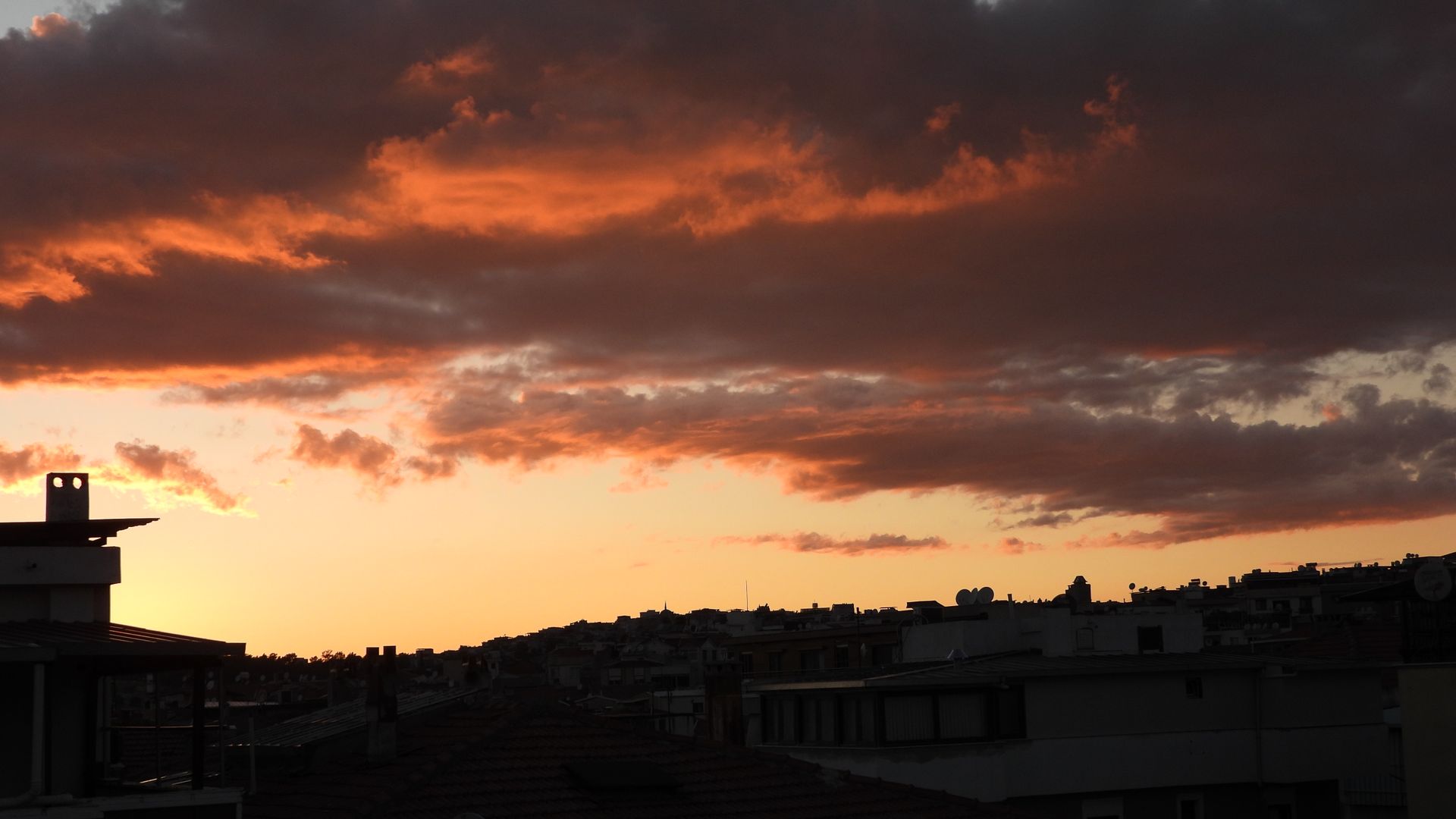 Clouds over a city