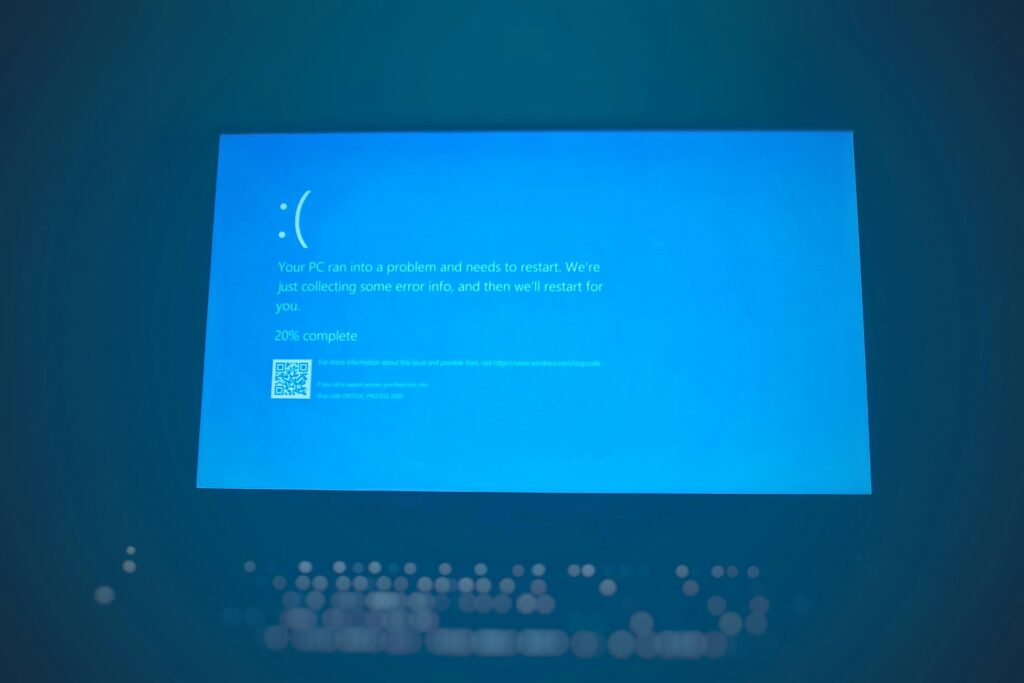 An XML file error on a screen