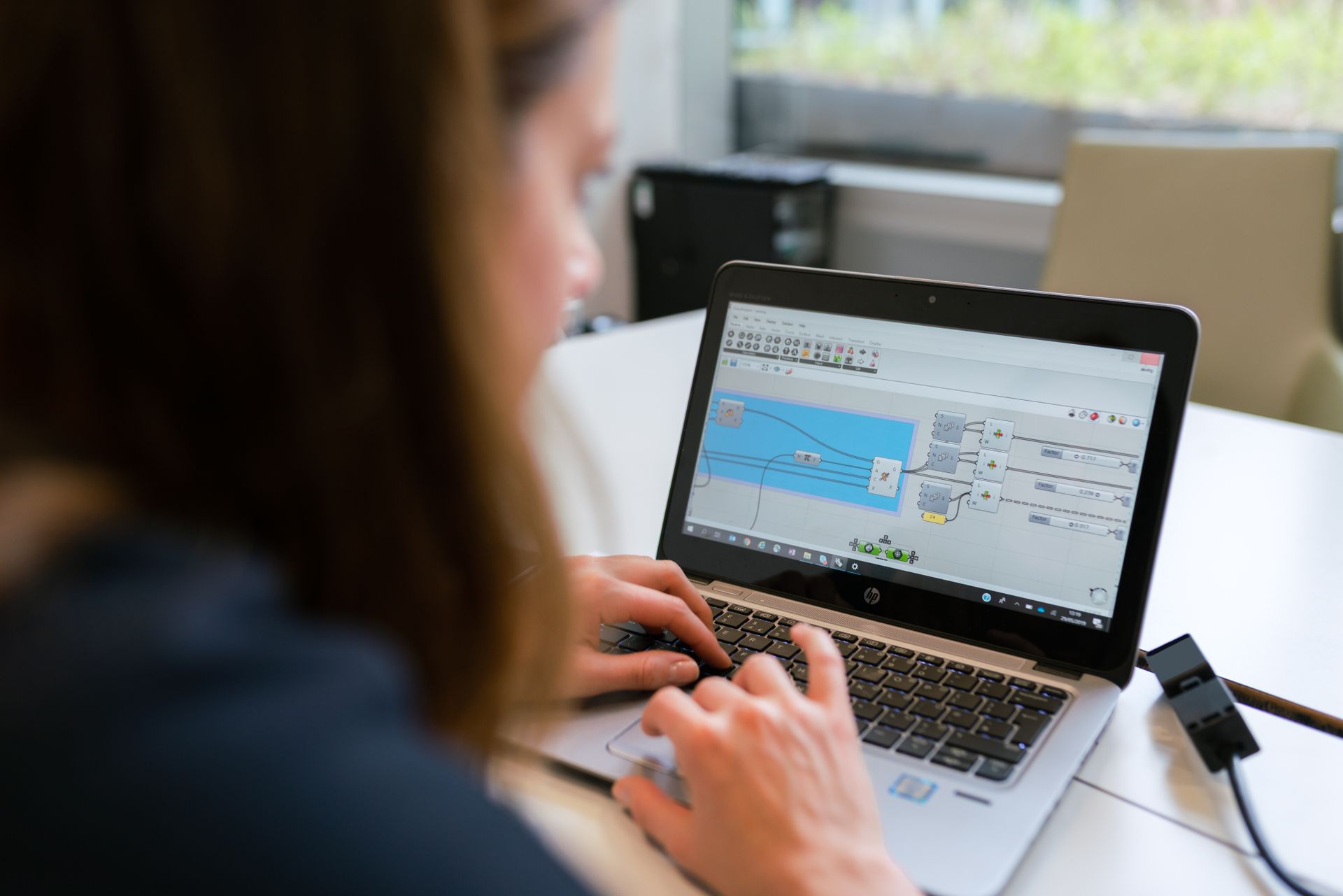 Software on a laptop