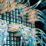 Server racks with network cables