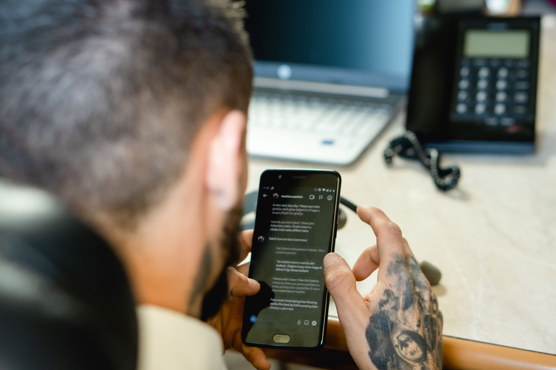 An email newsletter on a phone