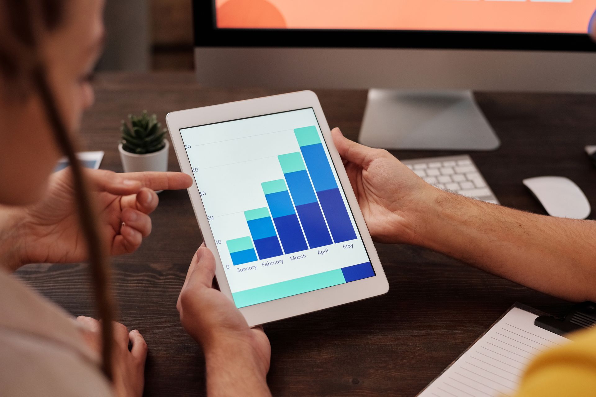 Analytics on a tablet
