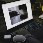 A video player on a laptop screen