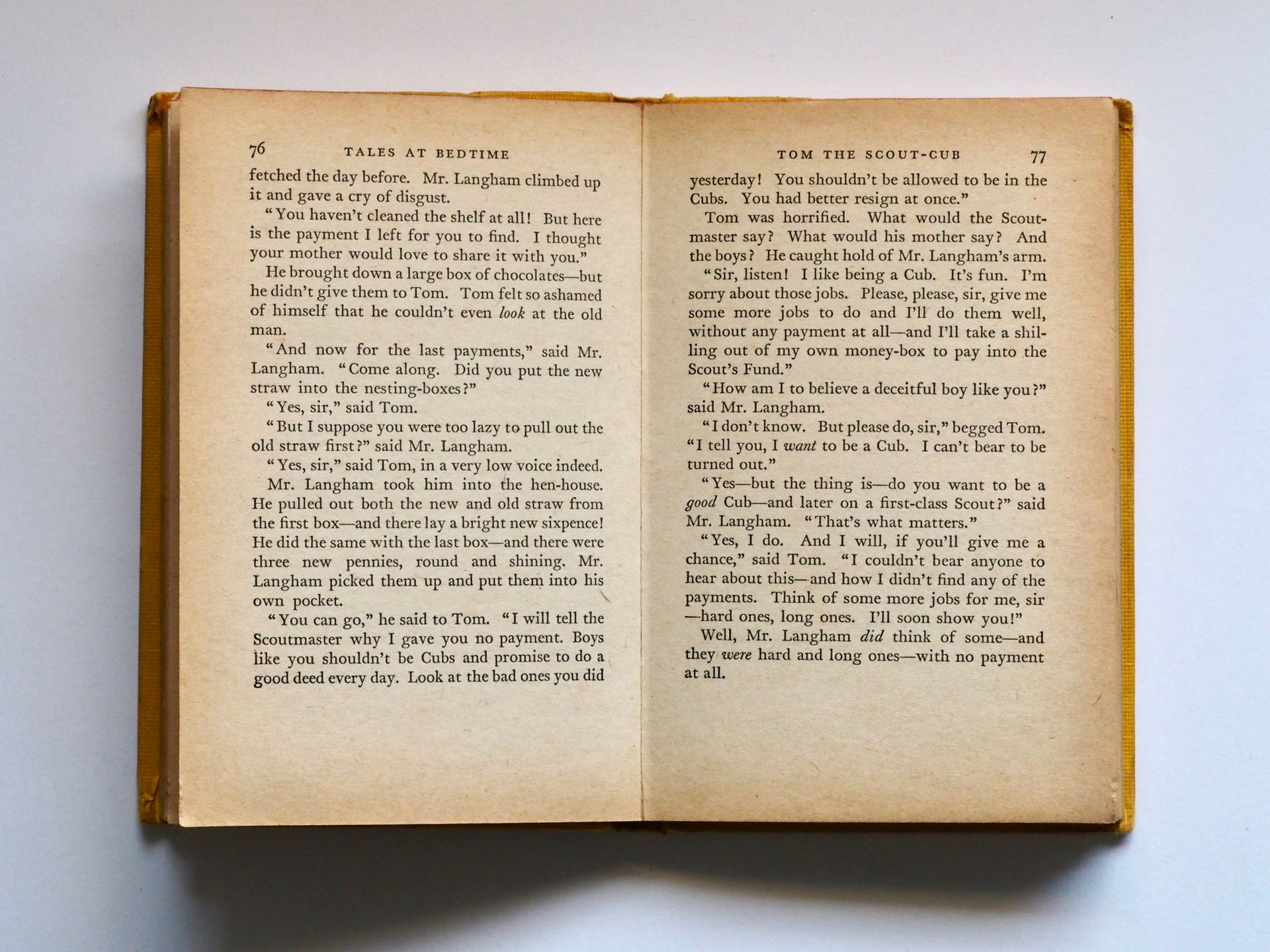 Tapping through story pages