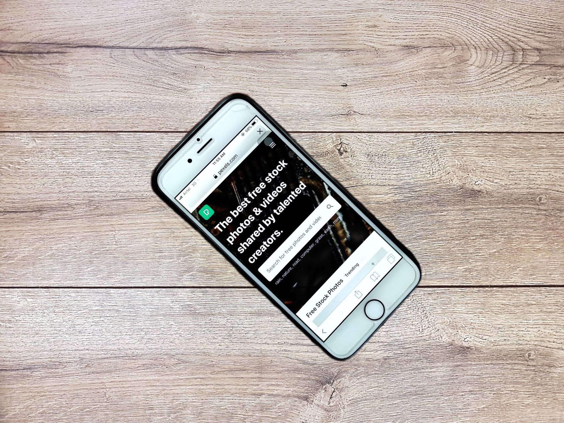 A website preview on a phone