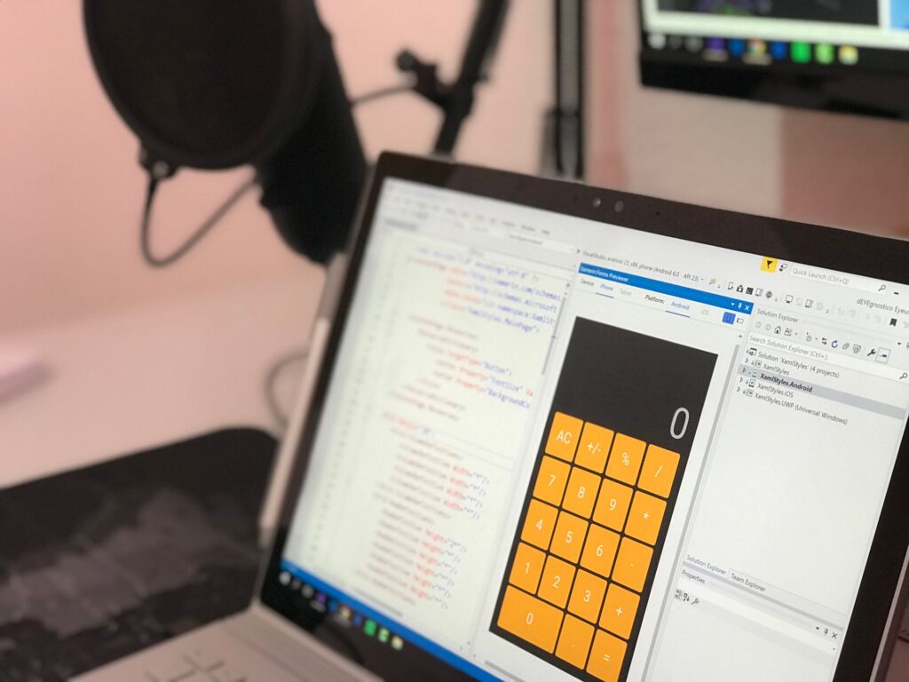 A web designer working in a visual editor