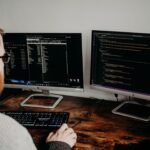 Web developer testing website performance