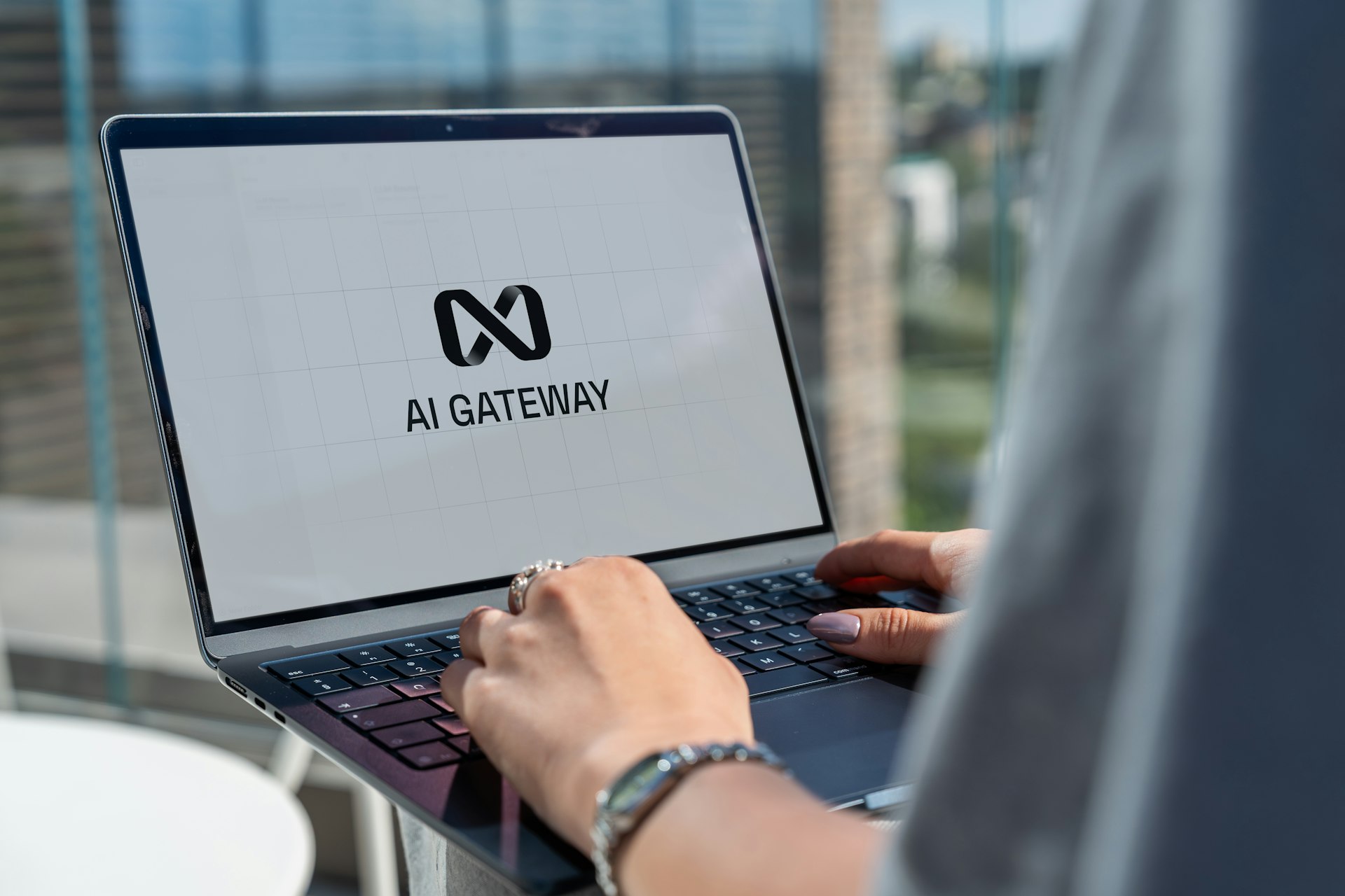 An AI chatbot answering a question on a laptop
