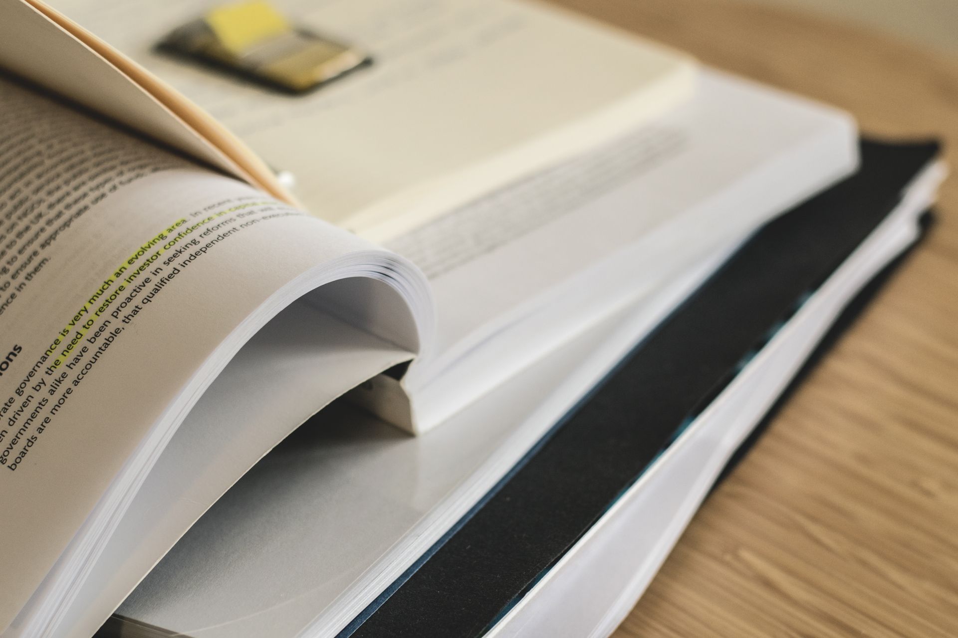 A printed guidelines document with highlights