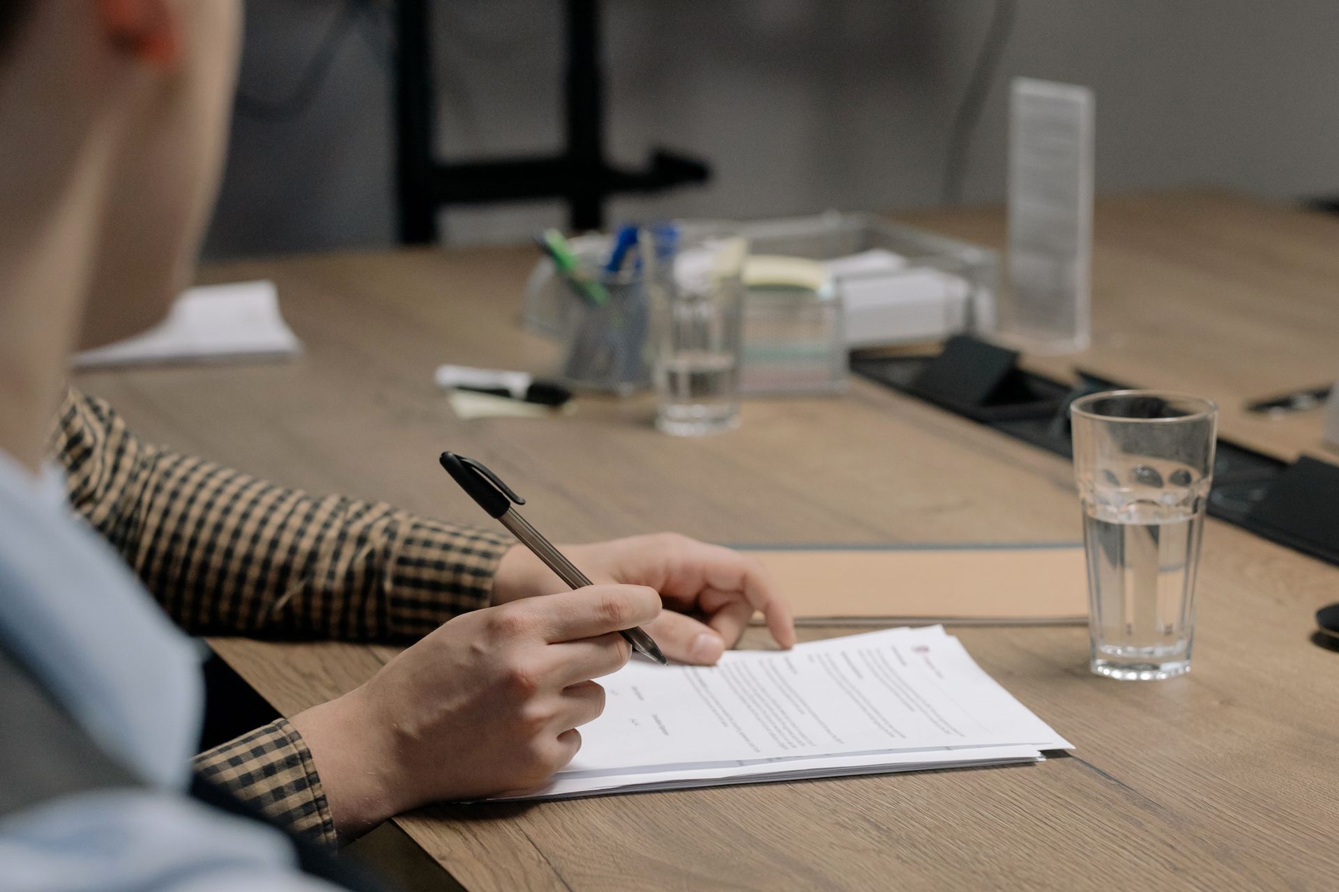 Signing a contract
