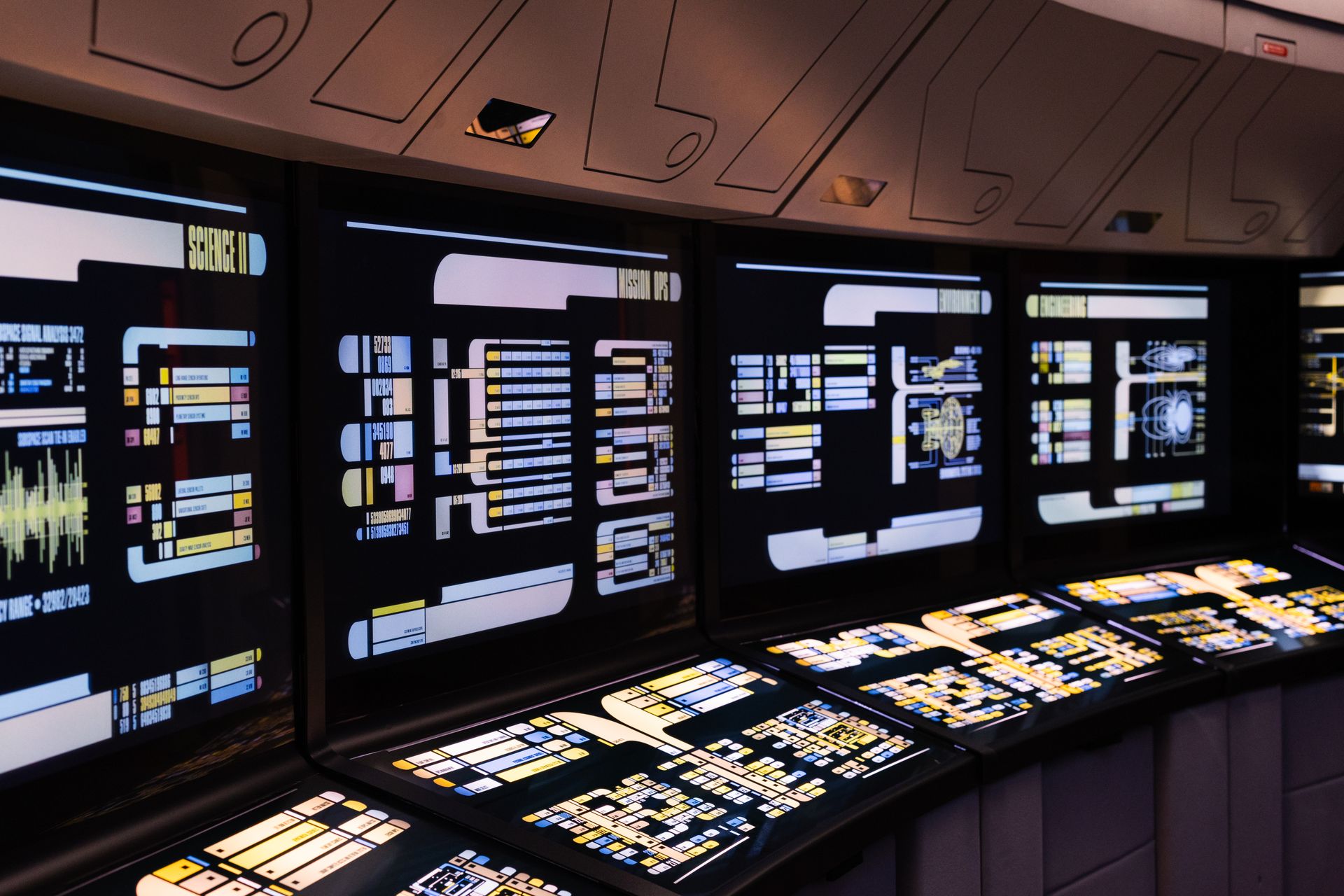 A dashboard on a monitor